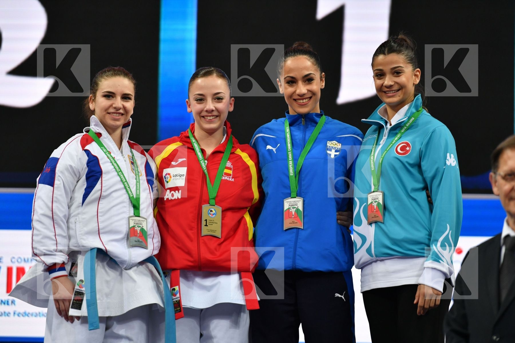 Bozan Dilara Greece Mladezic Bojana podium Rodriguez Encabo Lidi
