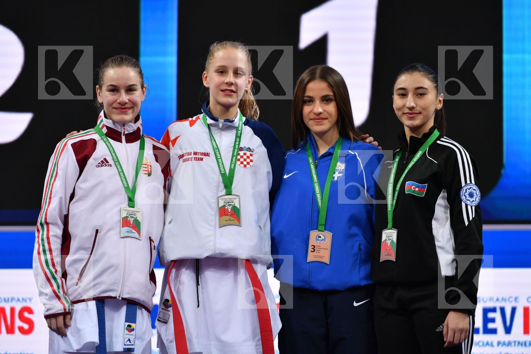 Azerbaijan Baranyi Zsofia Cadet kumite female -54 kg Croatia Gre