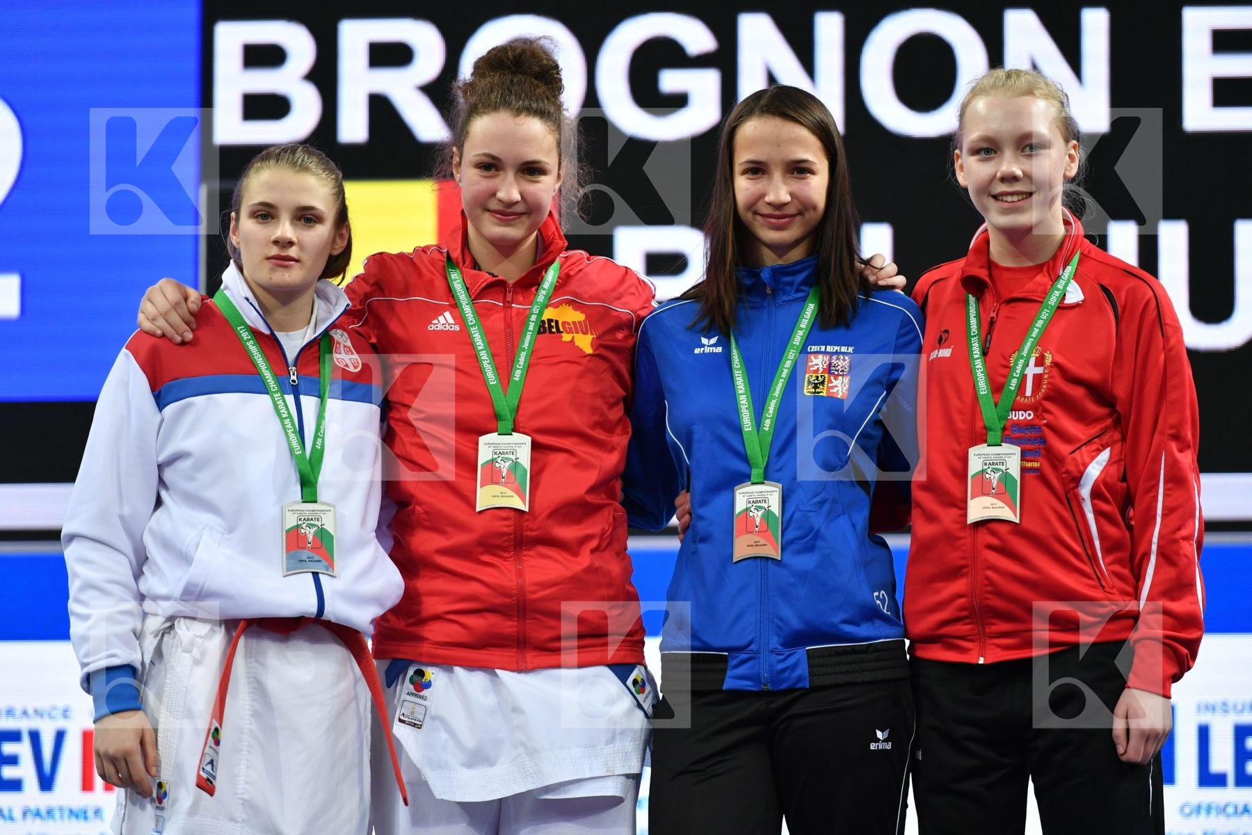 Aakermann Sarah Belgium Brognon Eva Cadet kumite female 54+ kg C