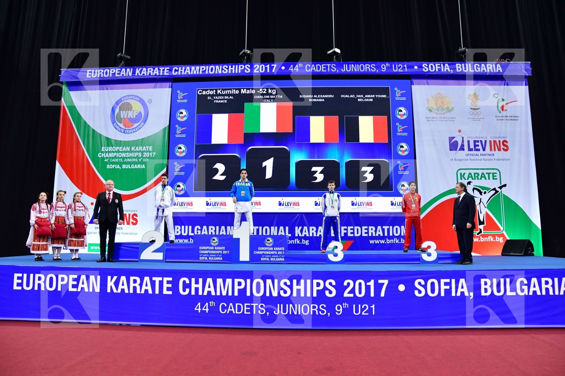 Belgium Cadet kumite male -52 kg Ciarloni Mattia El yazidi Bilal