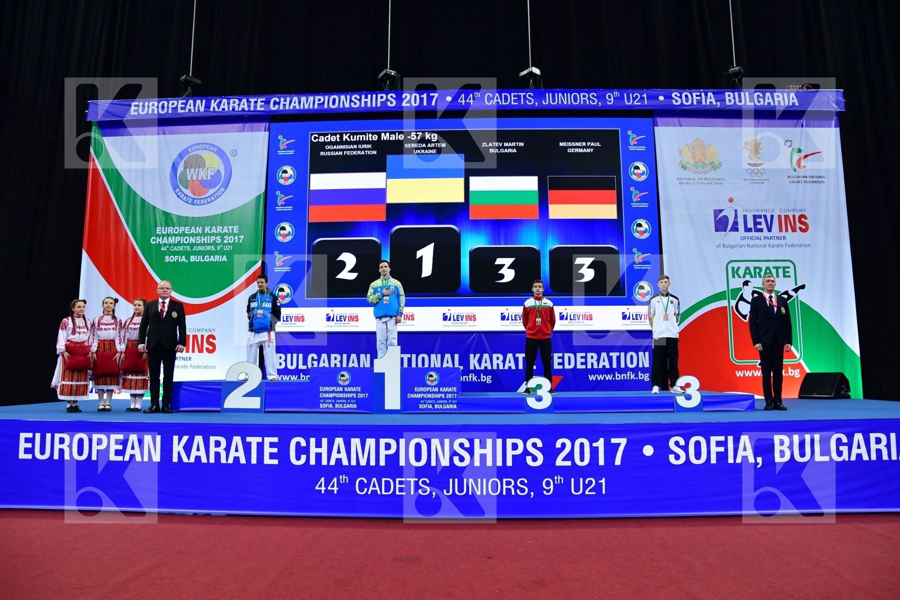 Bulgaria Cadet kumite male -57 kg Germany Meissner Paul Ogannisi
