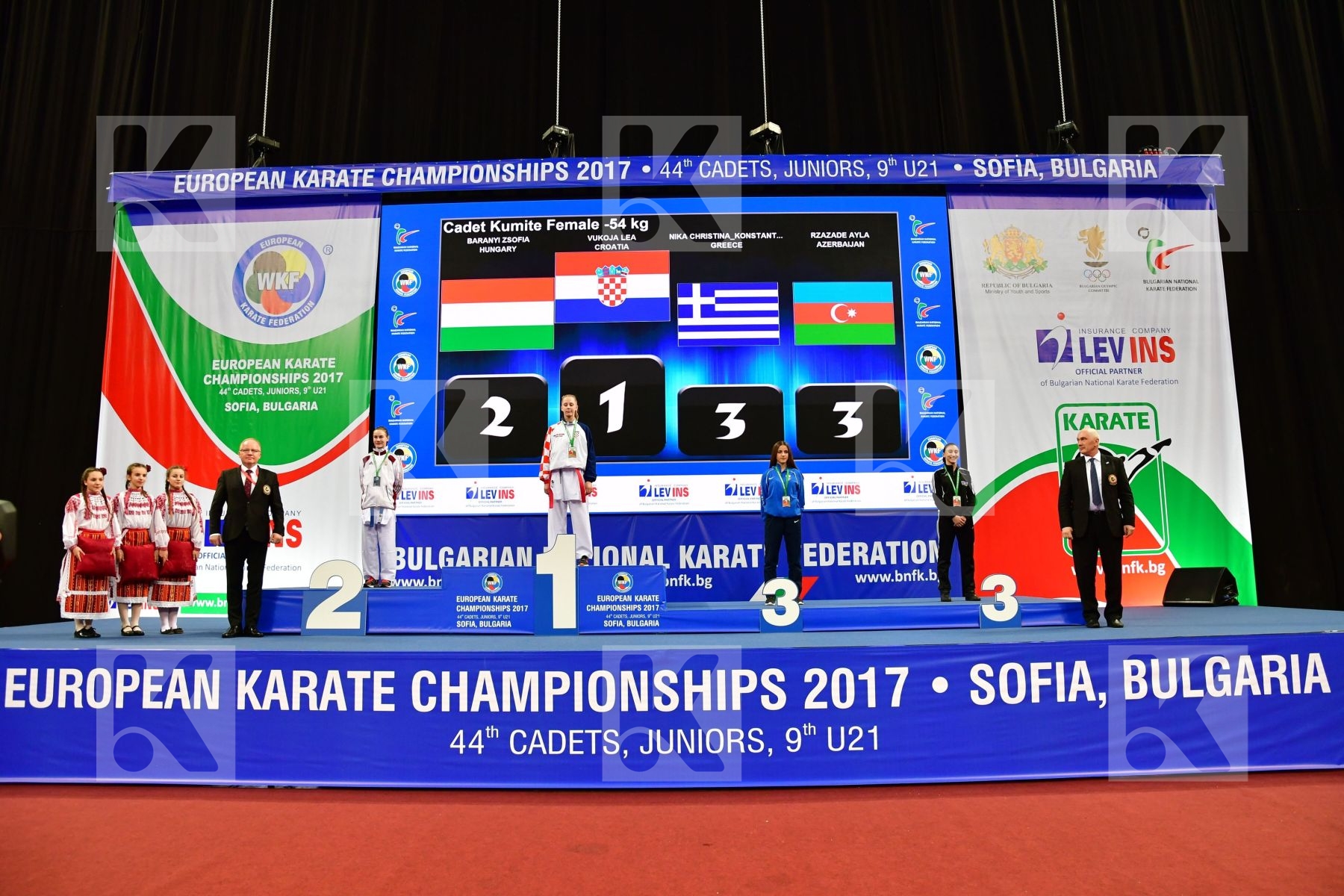 Azerbaijan Baranyi Zsofia Cadet kumite female -54 kg Croatia Gre