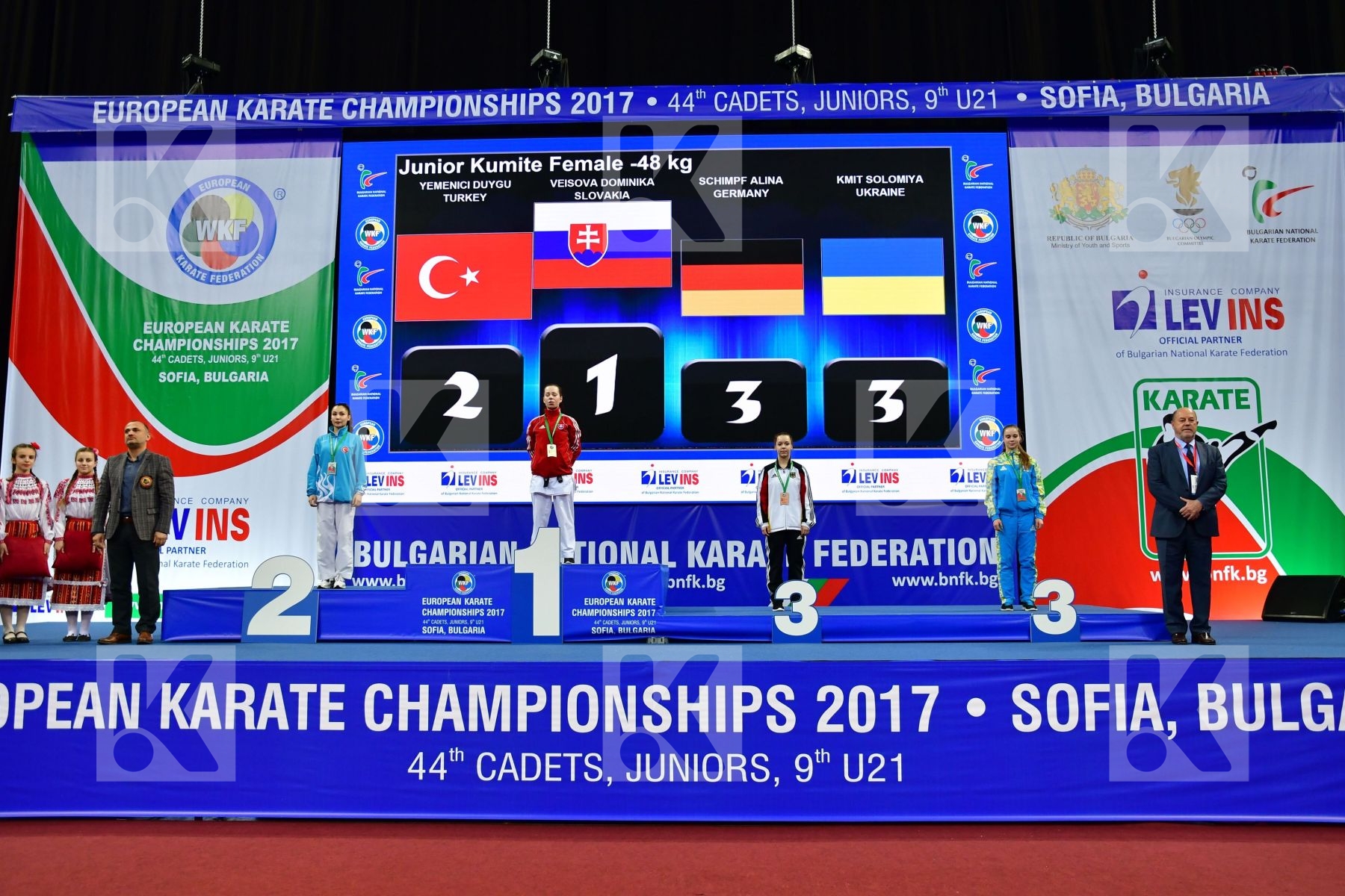 Germany Junior kumite female -48 kg Kmit Solomiya podium Schimpf