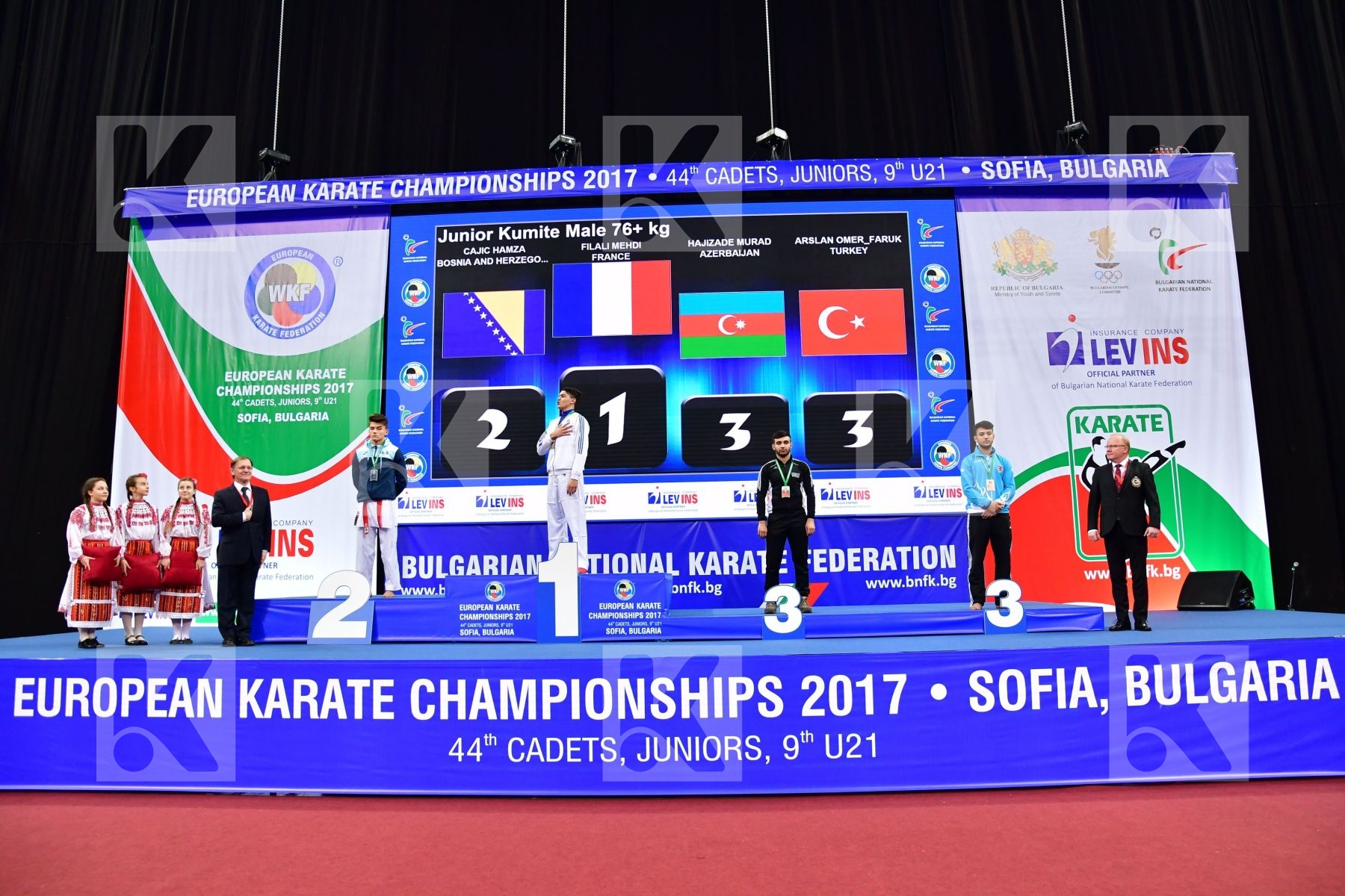 France Greece Italy Kata team cadet and junior female Spain