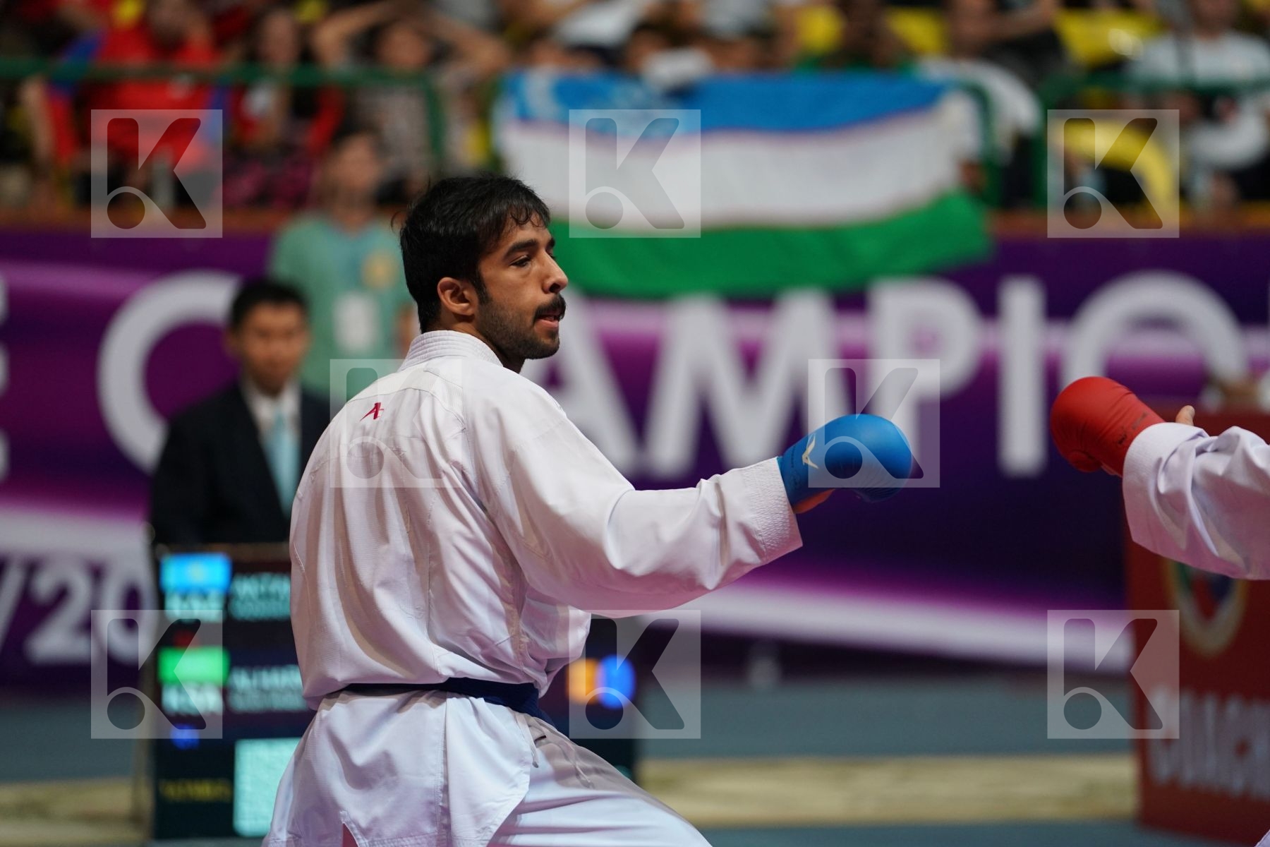 AKTAUOV ANDREY (KAZAKHSTAN) vs ALHARBI ABDULLAH (SAUDI ARABIA) in Senior Male Kumite -55 Kg - Final bout