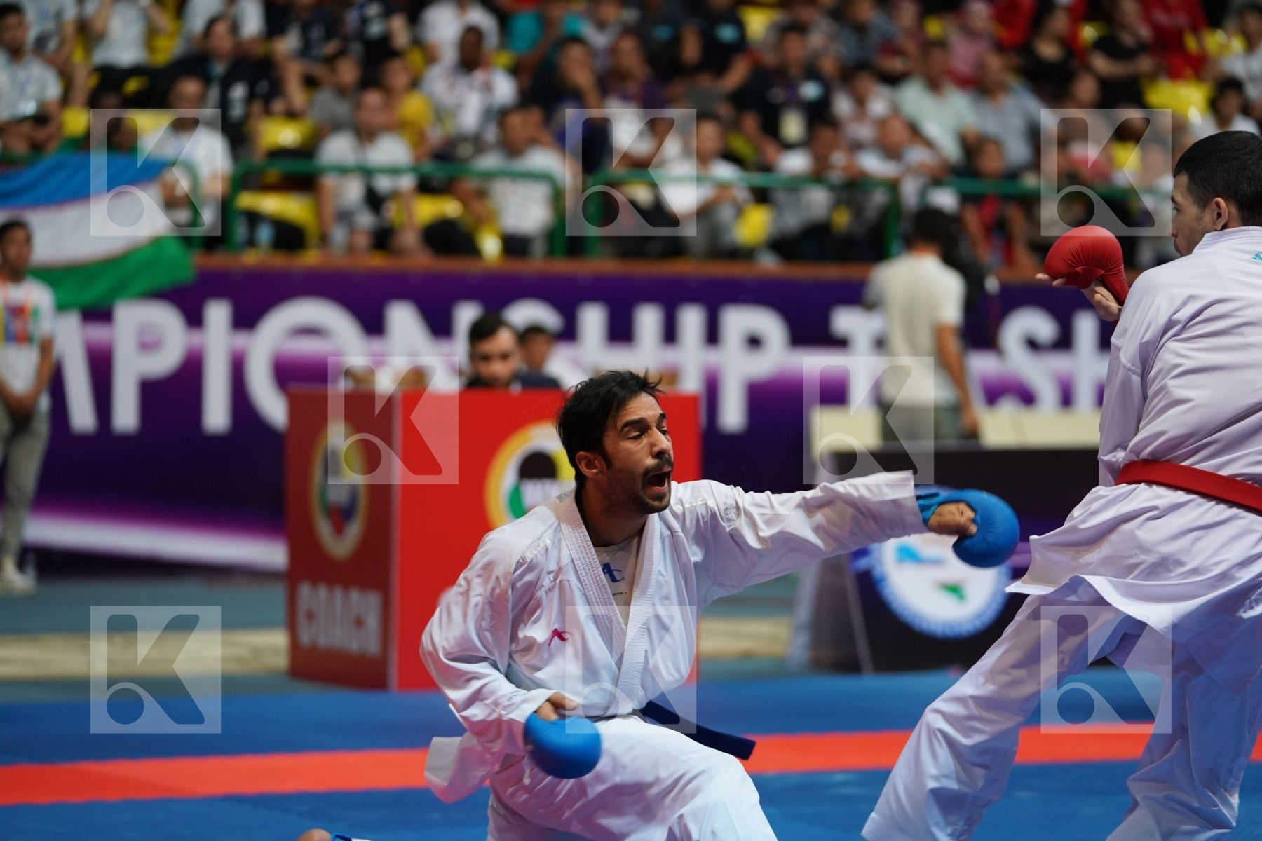 AKTAUOV ANDREY (KAZAKHSTAN) vs ALHARBI ABDULLAH (SAUDI ARABIA) in Senior Male Kumite -55 Kg - Final bout