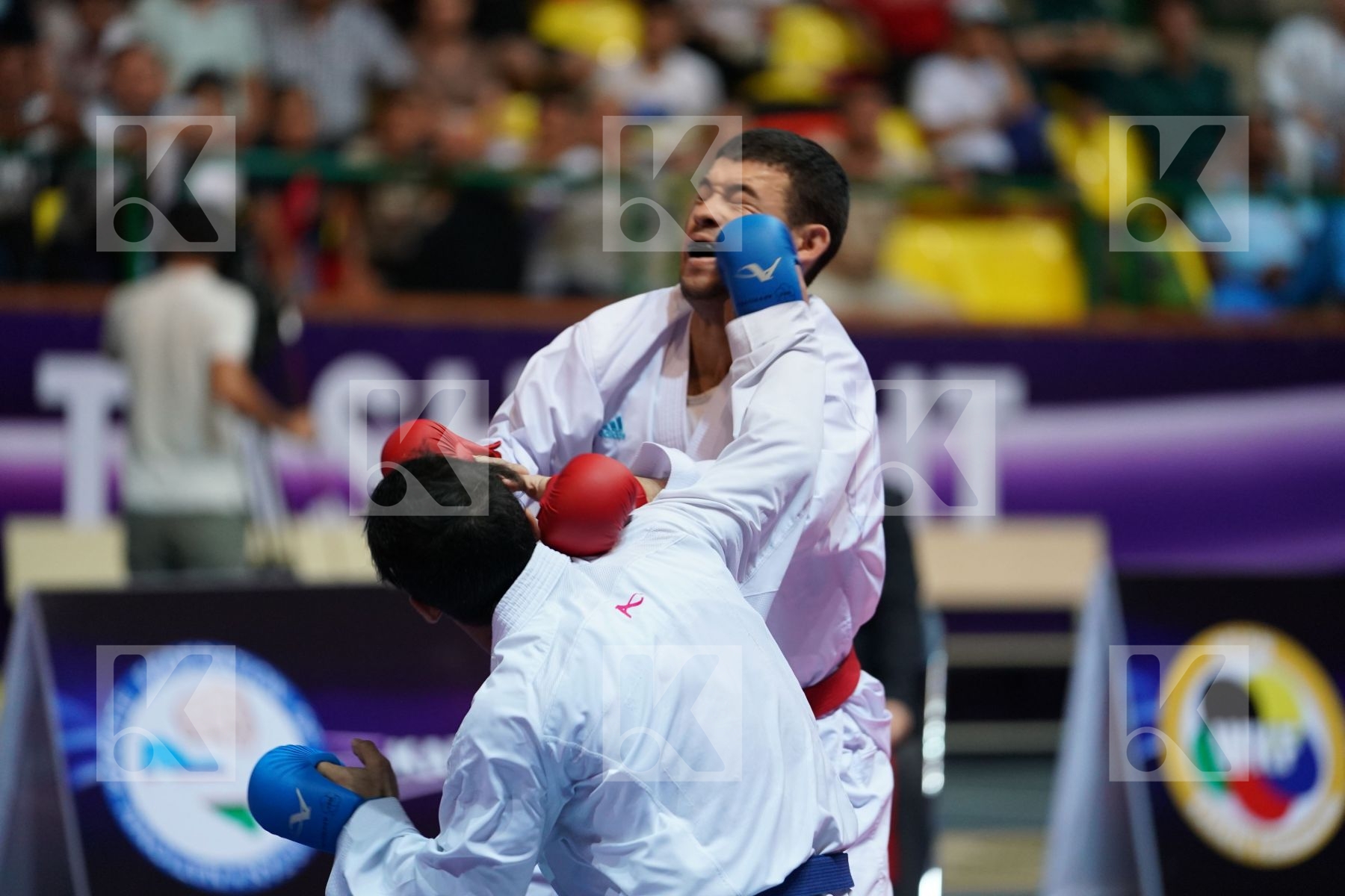 AKTAUOV ANDREY (KAZAKHSTAN) vs ALHARBI ABDULLAH (SAUDI ARABIA) in Senior Male Kumite -55 Kg - Final bout