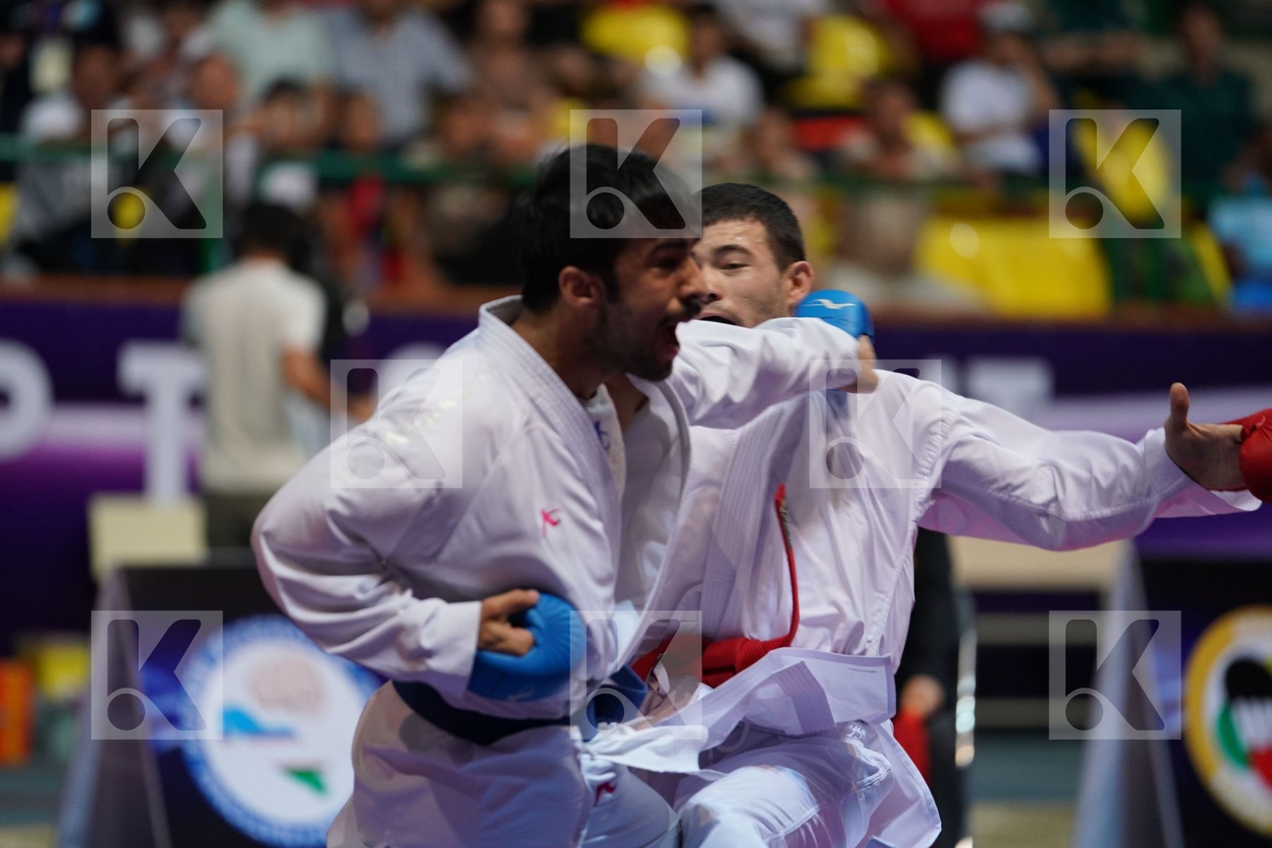 AKTAUOV ANDREY (KAZAKHSTAN) vs ALHARBI ABDULLAH (SAUDI ARABIA) in Senior Male Kumite -55 Kg - Final bout