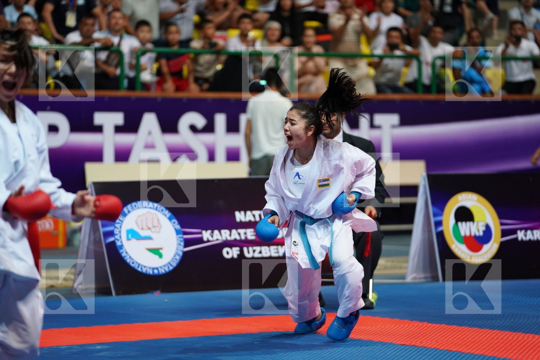 MIYAHARA MIHO (JAPAN) vs BABAEVA BAKHRINISO (UZBEKISTAN) in Senior Kumite -50 Kg - Final bout
