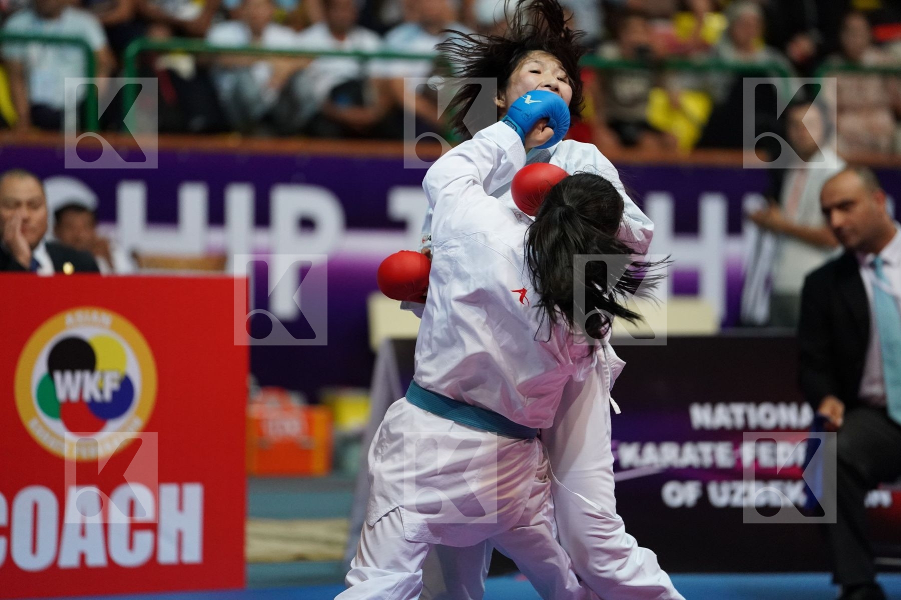 MIYAHARA MIHO (JAPAN) vs BABAEVA BAKHRINISO (UZBEKISTAN) in Senior Kumite -50 Kg - Final bout