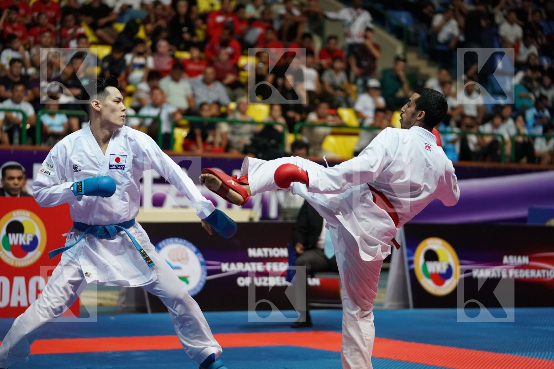 ALHAKAMI ABDULAZIZ (SAUDI ARABIA) vs NISHIMURA KEN (JAPAN) in Senior Kumite -75 Kg - Final bout