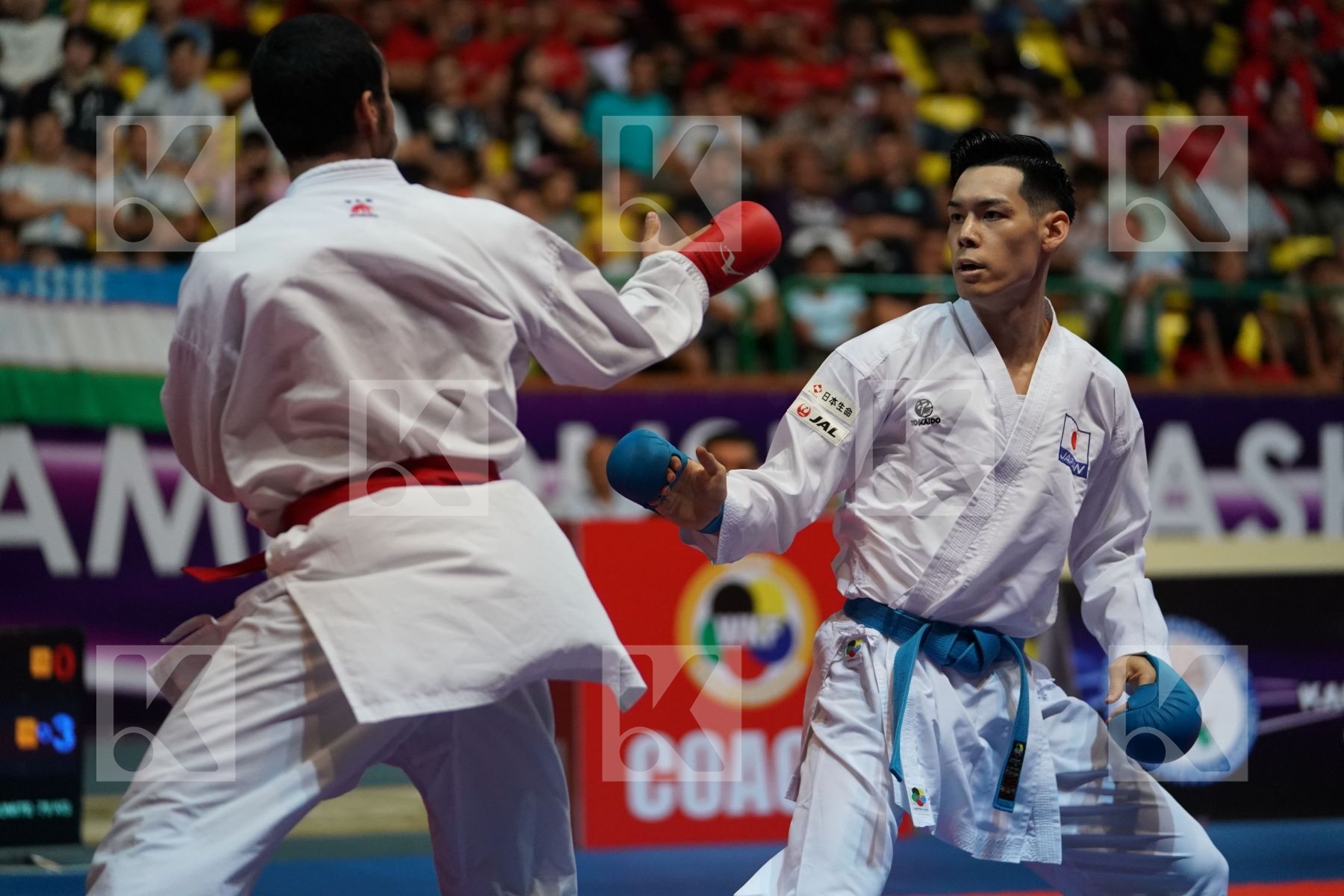 ALHAKAMI ABDULAZIZ (SAUDI ARABIA) vs NISHIMURA KEN (JAPAN) in Senior Kumite -75 Kg - Final bout