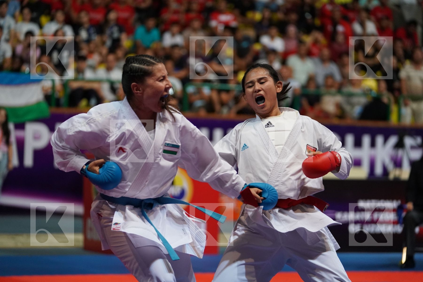 ZEFANYA CEYCO GEORGIA (INDONESIA) vs DJUMANIYAZOVA NODIRA (UZBEKISTAN) in Senior Kumite -68 Kg - Final bout