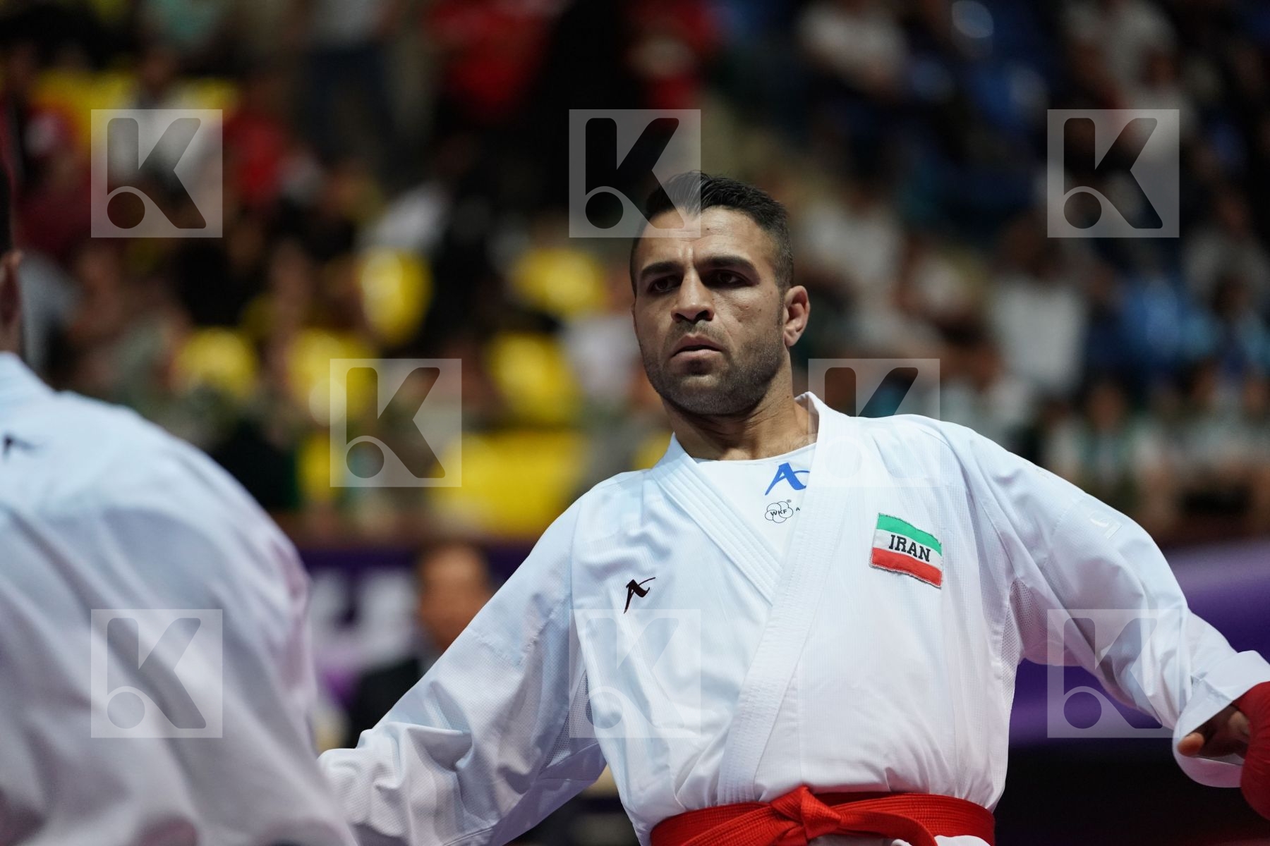 POORSHAB ZABIOLLAH (ISLAMIC REPUBLIC OF IRAN) vs SAJAN MAHMOUD (JORDAN) in Senior Kumite -84 Kg - Final bout