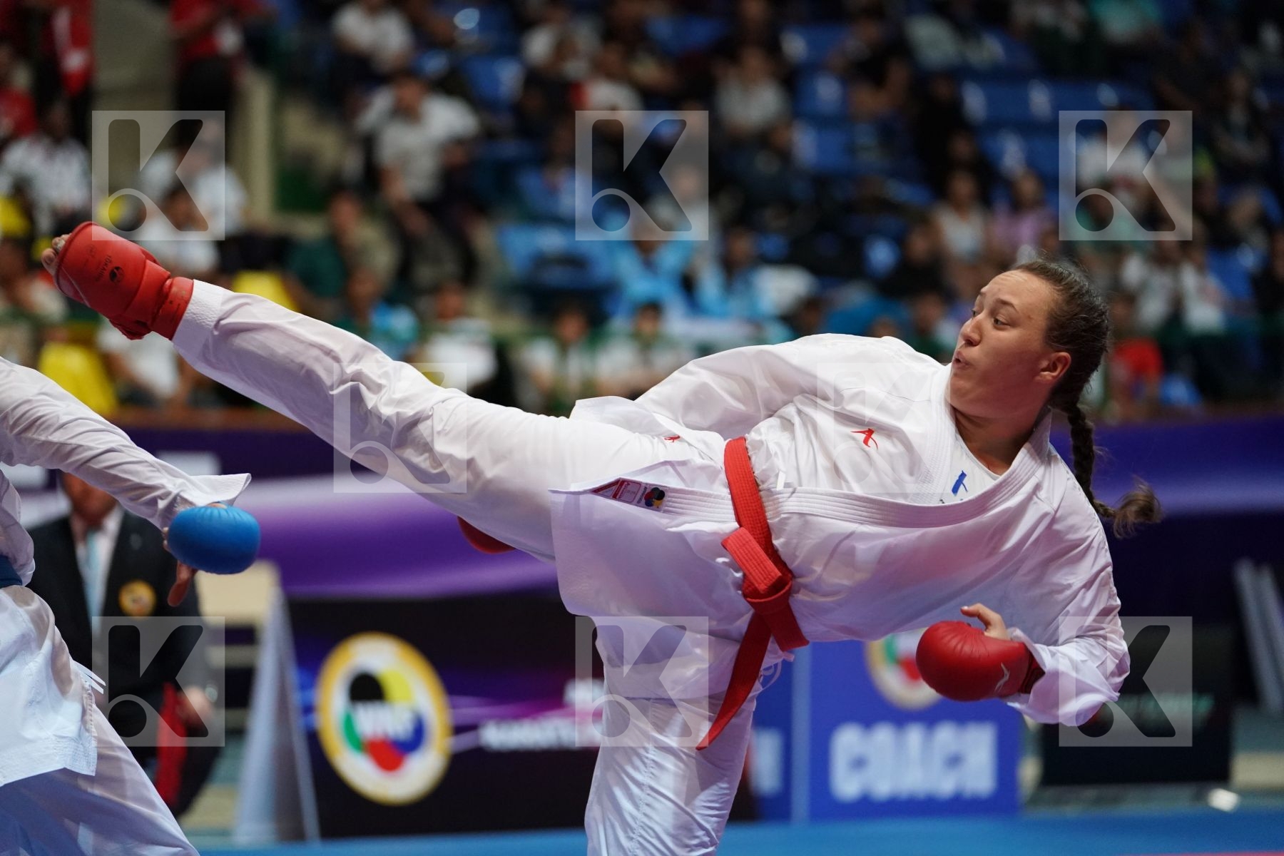 BERULTSEVA SOFYA (KAZAKHSTAN) vs ABBASALI HAMIDEH (ISLAMIC REPUBLIC OF IRAN) in Senior Kumite 68+ Kg - Final bout