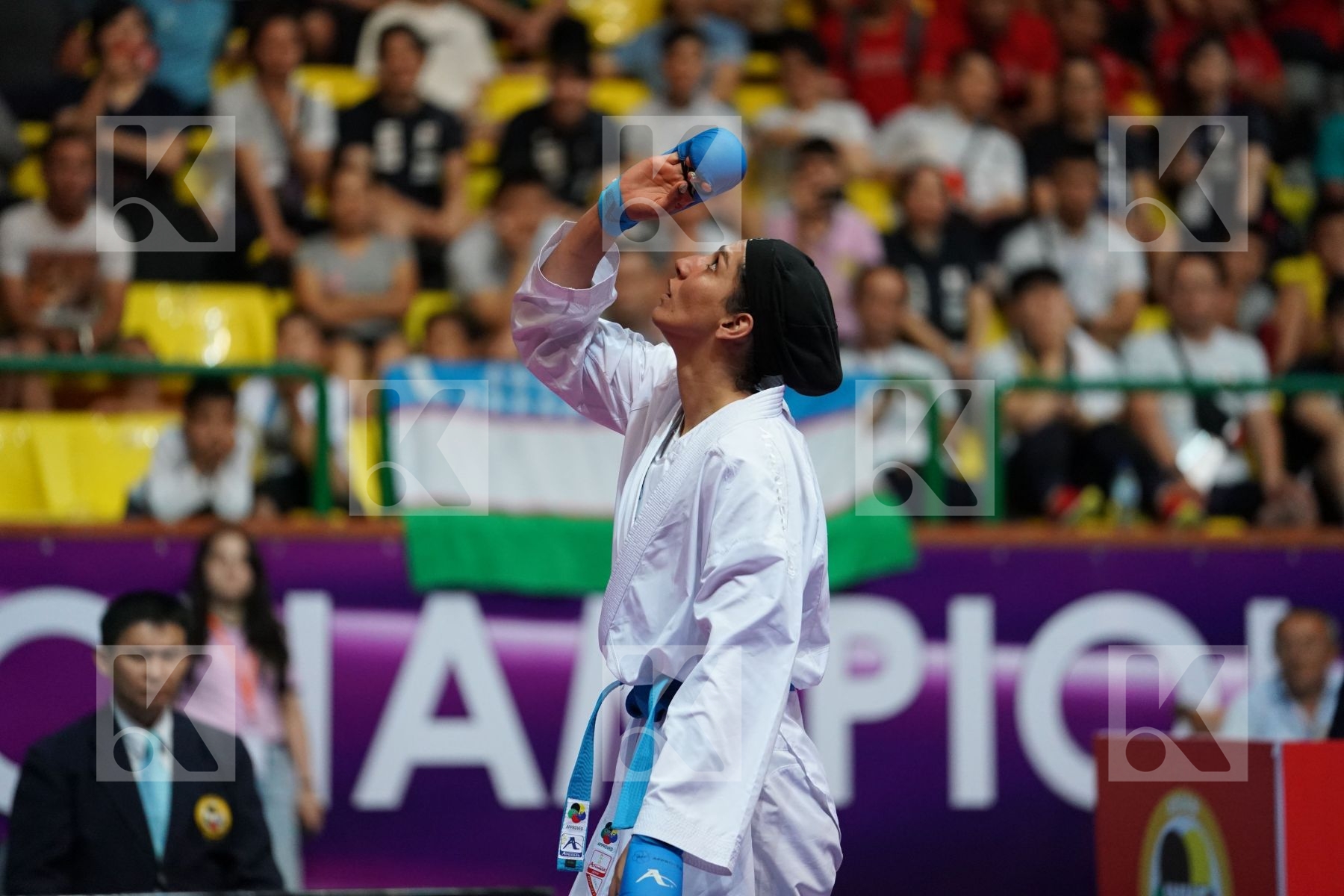BERULTSEVA SOFYA (KAZAKHSTAN) vs ABBASALI HAMIDEH (ISLAMIC REPUBLIC OF IRAN) in Senior Kumite 68+ Kg - Final bout