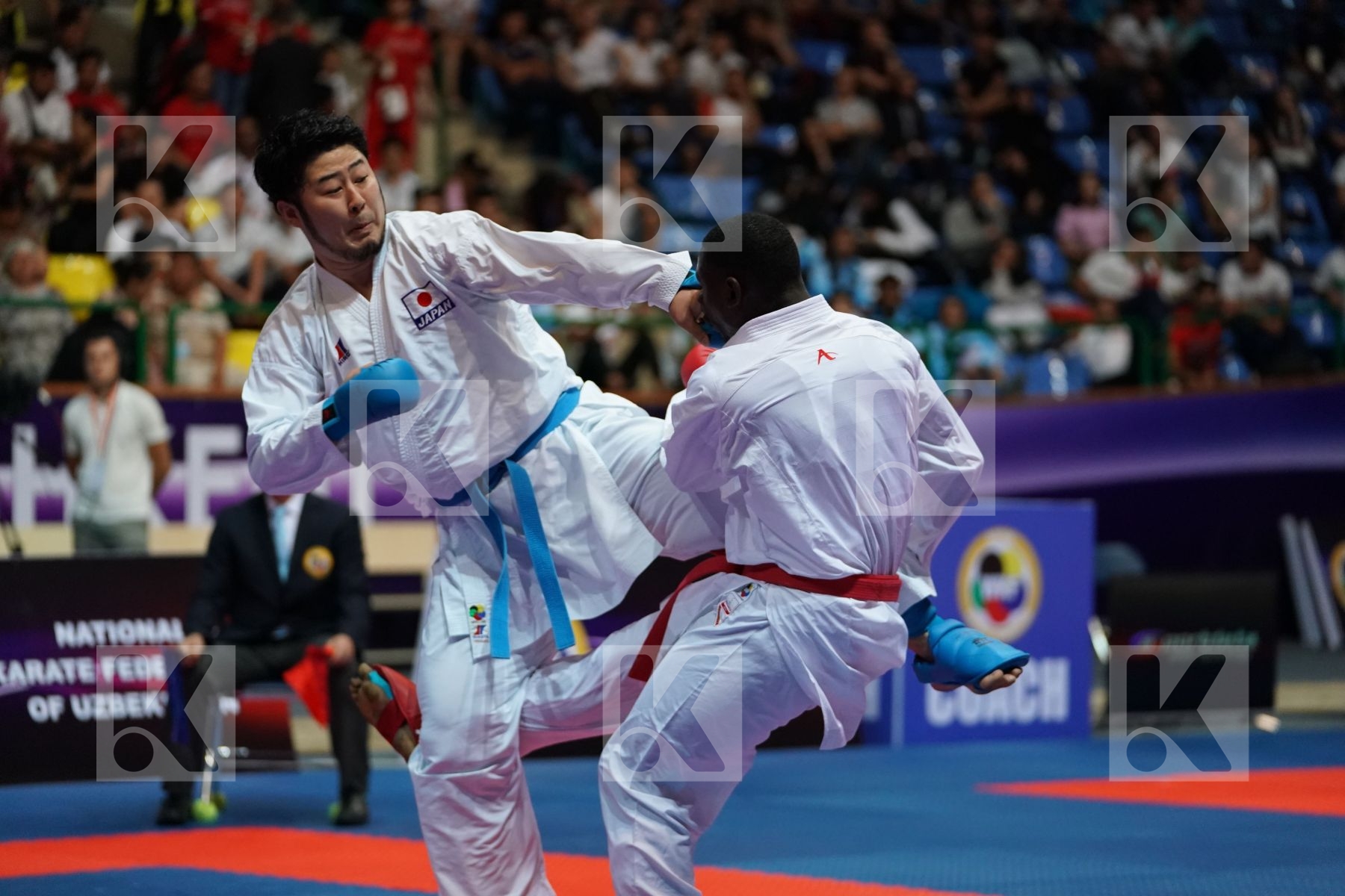 HAMEDI TAREG (SAUDI ARABIA) vs KAGAWA HIDEYOSHI (JAPAN) in Senior Kumite 84+ Kg - Final bout
