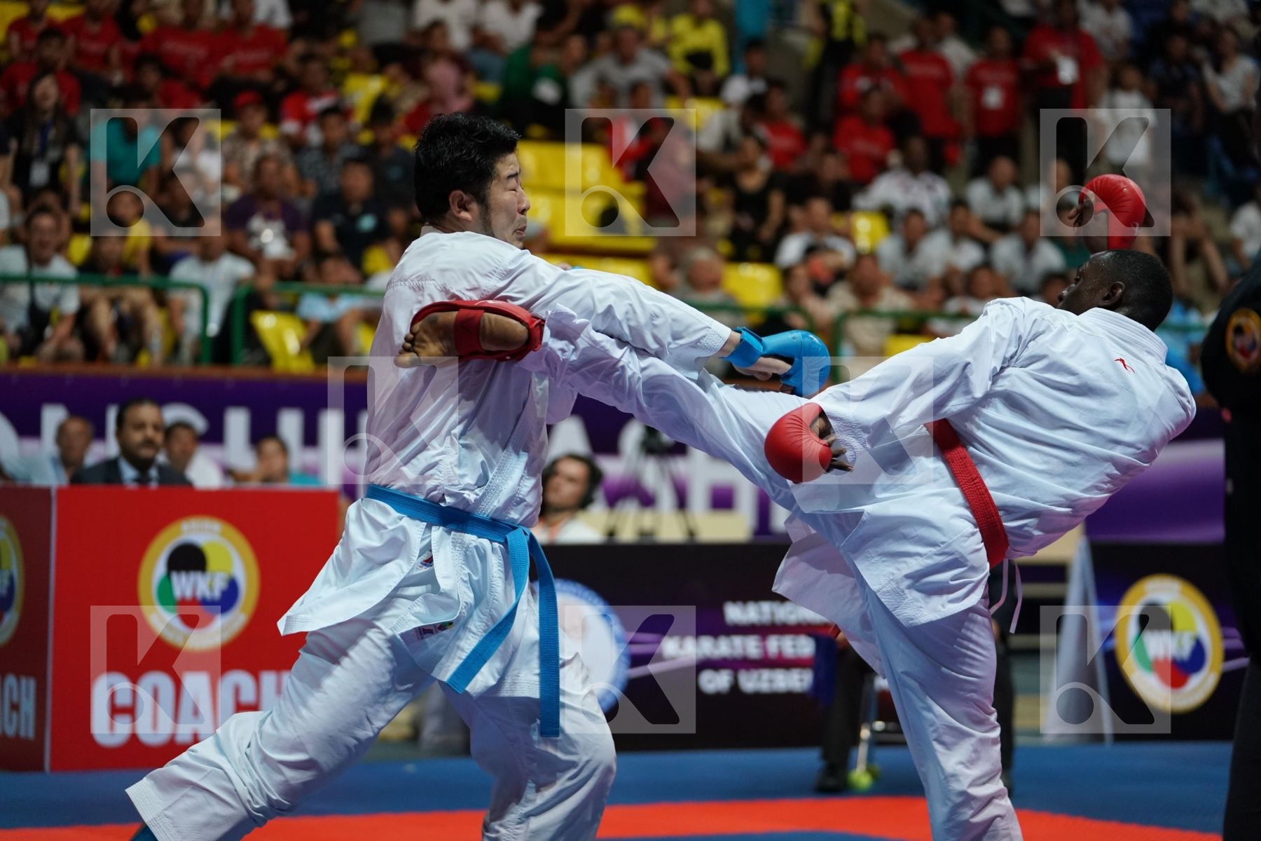 HAMEDI TAREG (SAUDI ARABIA) vs KAGAWA HIDEYOSHI (JAPAN) in Senior Kumite 84+ Kg - Final bout