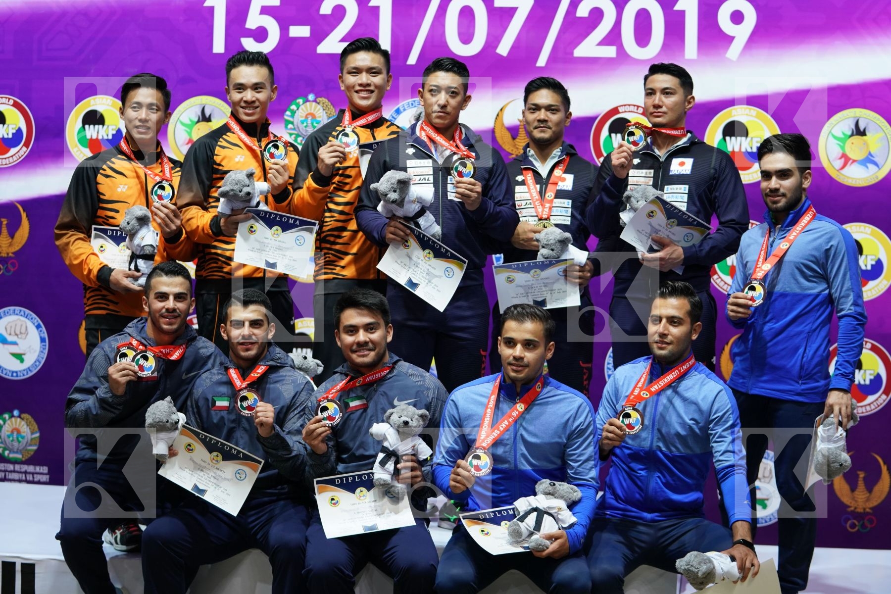 Podium of Senior Team Male Kata