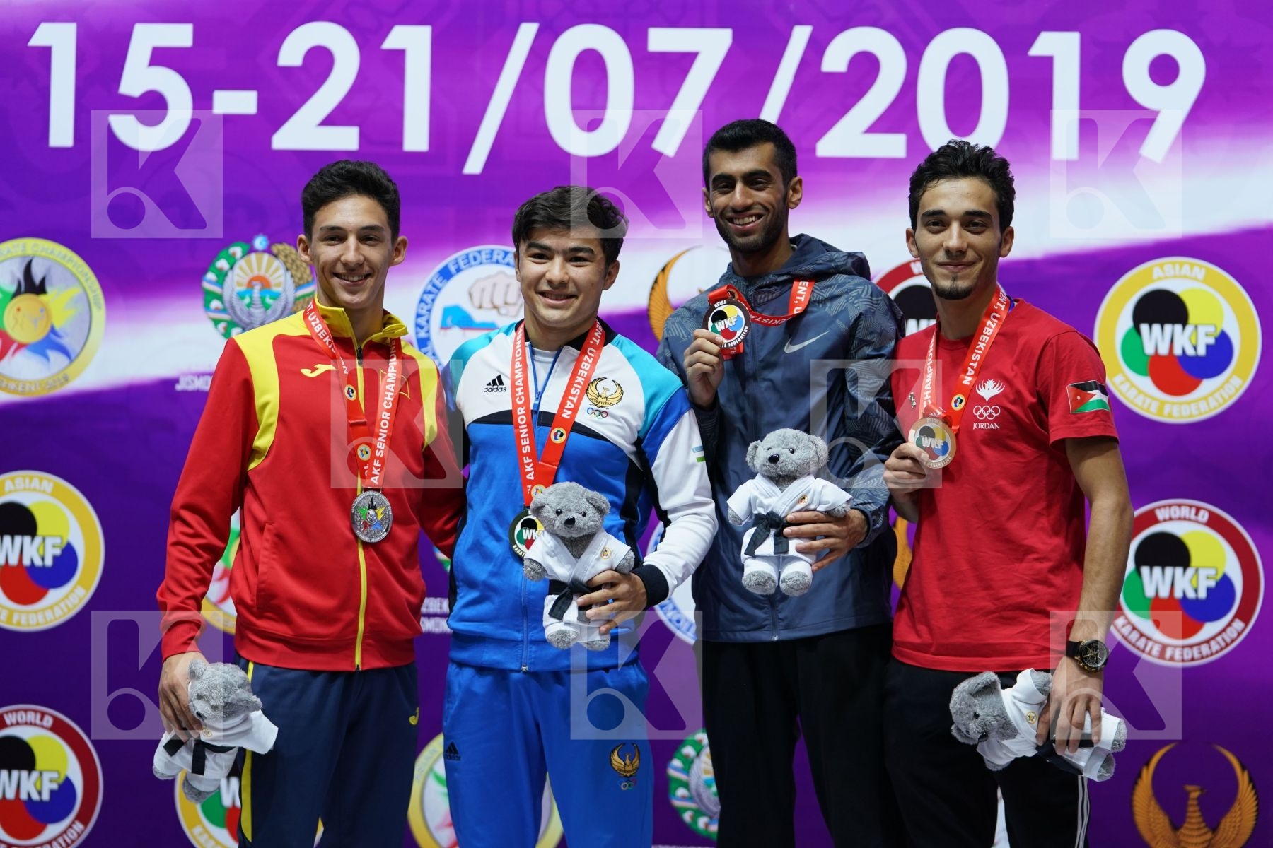 Podium of Senior Kumite -60 Kg