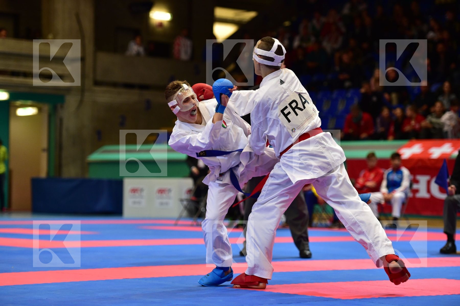 -57kg Azouz Tommy cadet finals france italy kumite male Marchese