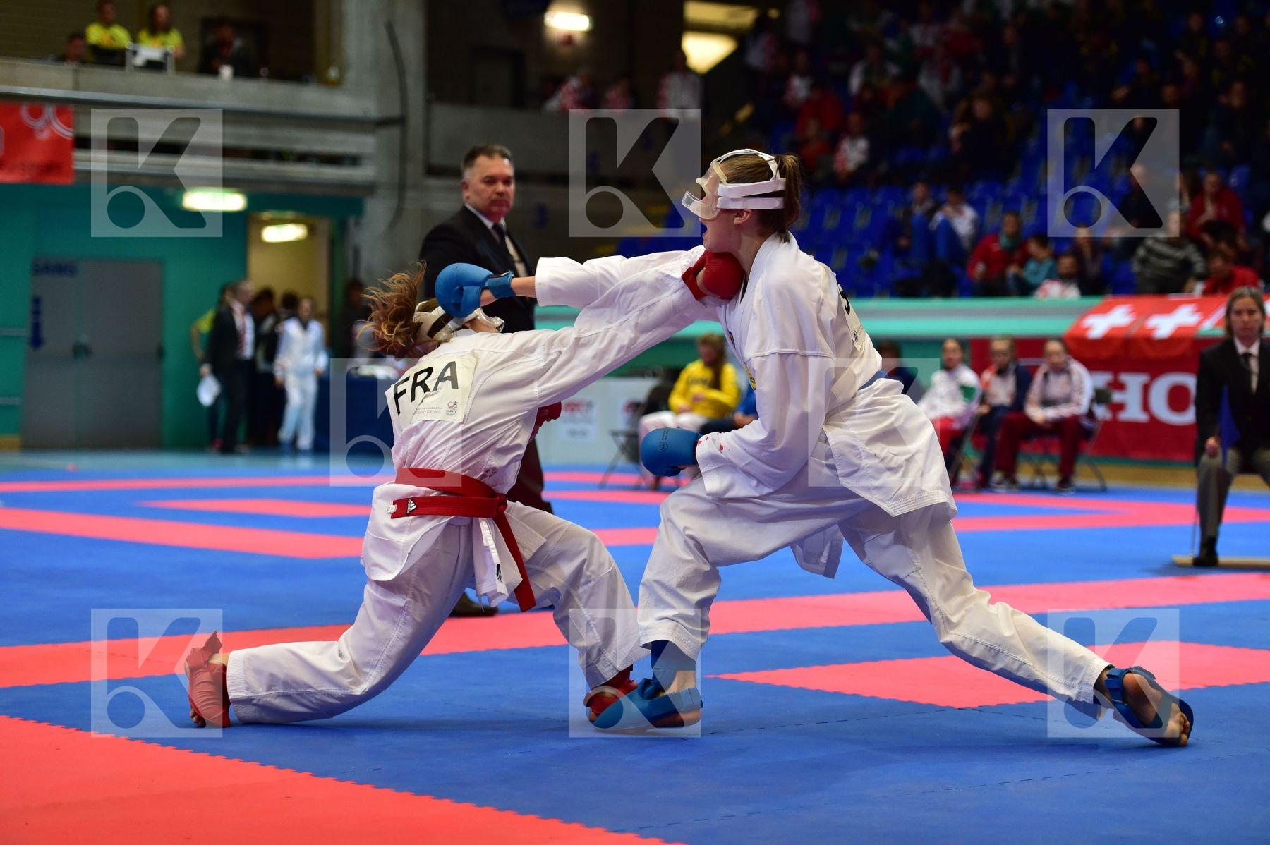 +54kg cadet female finals france kumite Lindstrom Madeleine Segu