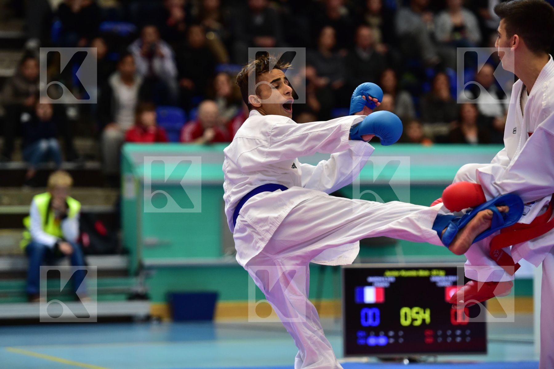 -55kg finals france junior kumite male Mardhi Ilyes Samdan Eray