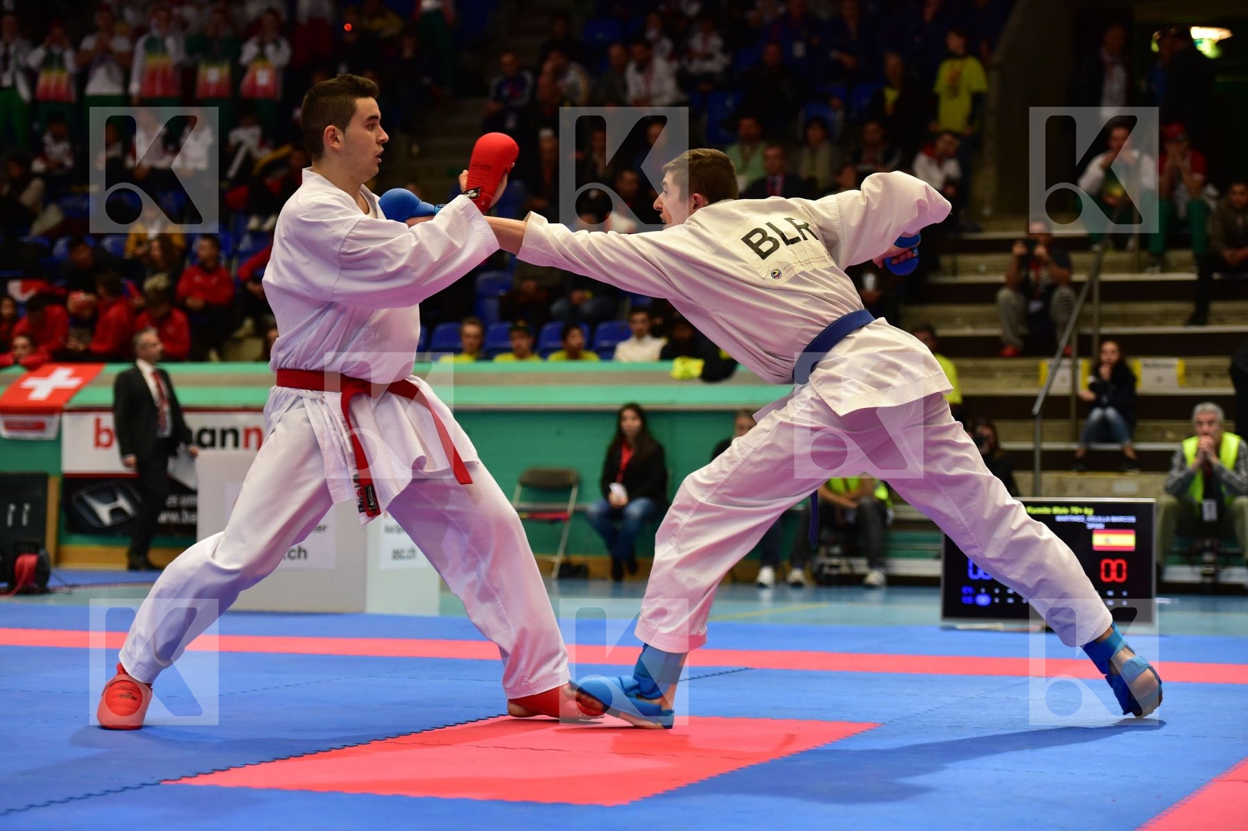 +76 Kg Belarus finals junior kumite male Martinez_Velilla Marcos