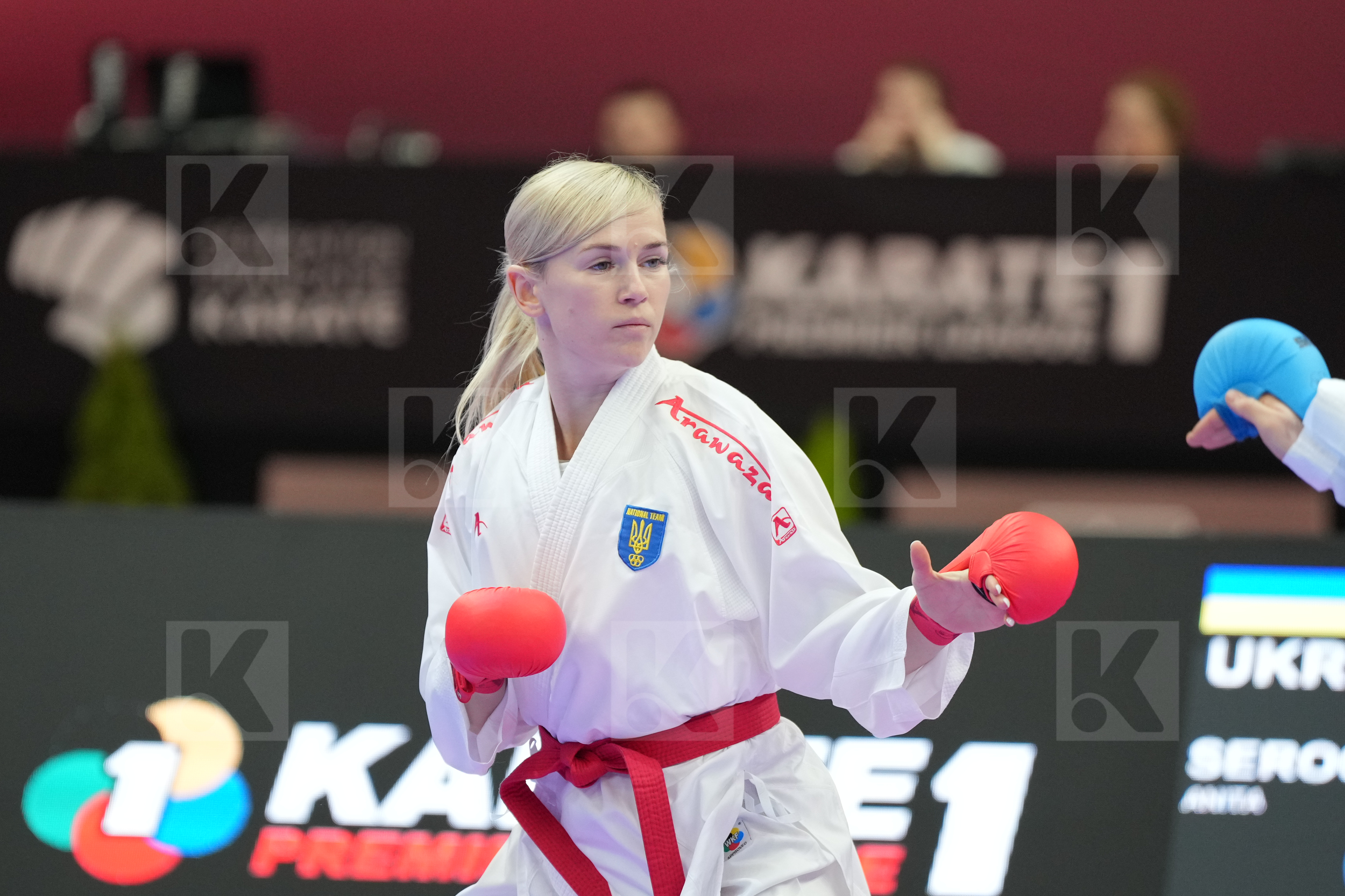 SEROGINA ANITA (UKRAINE) vs GOLSHADNEZHAD ATOUSA (IRAN) in Female Kumite -61 Kg - Final bout