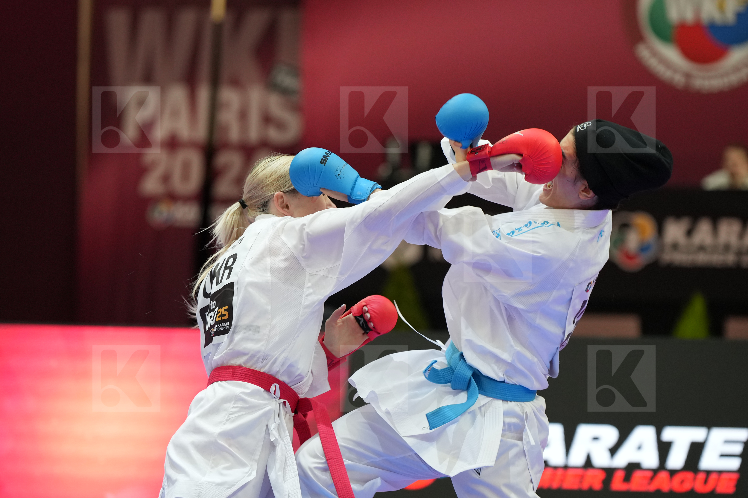 SEROGINA ANITA (UKRAINE) vs GOLSHADNEZHAD ATOUSA (IRAN) in Female Kumite -61 Kg - Final bout