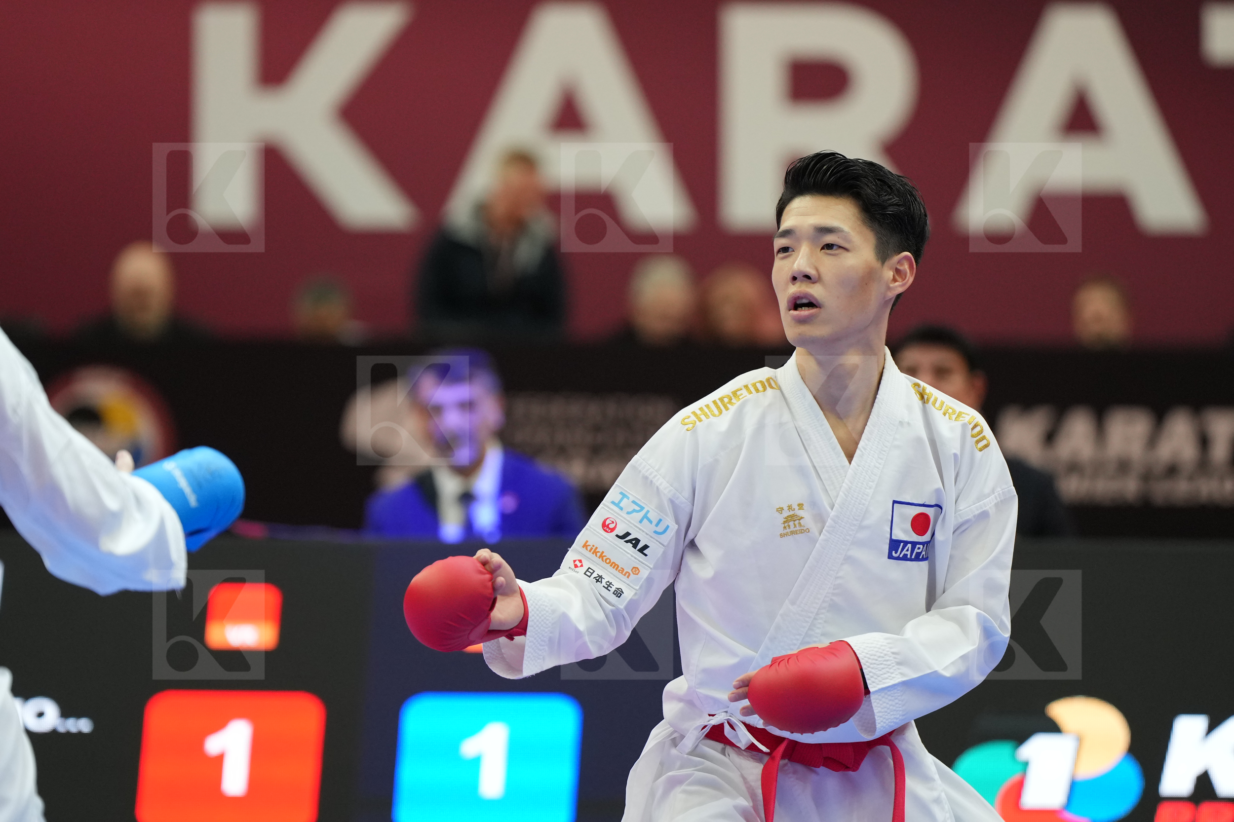 HASHIMOTO HIROMU (JAPAN) vs SAMDAN ERAY (TURKEY) in Male Kumite -60 Kg - Final bout