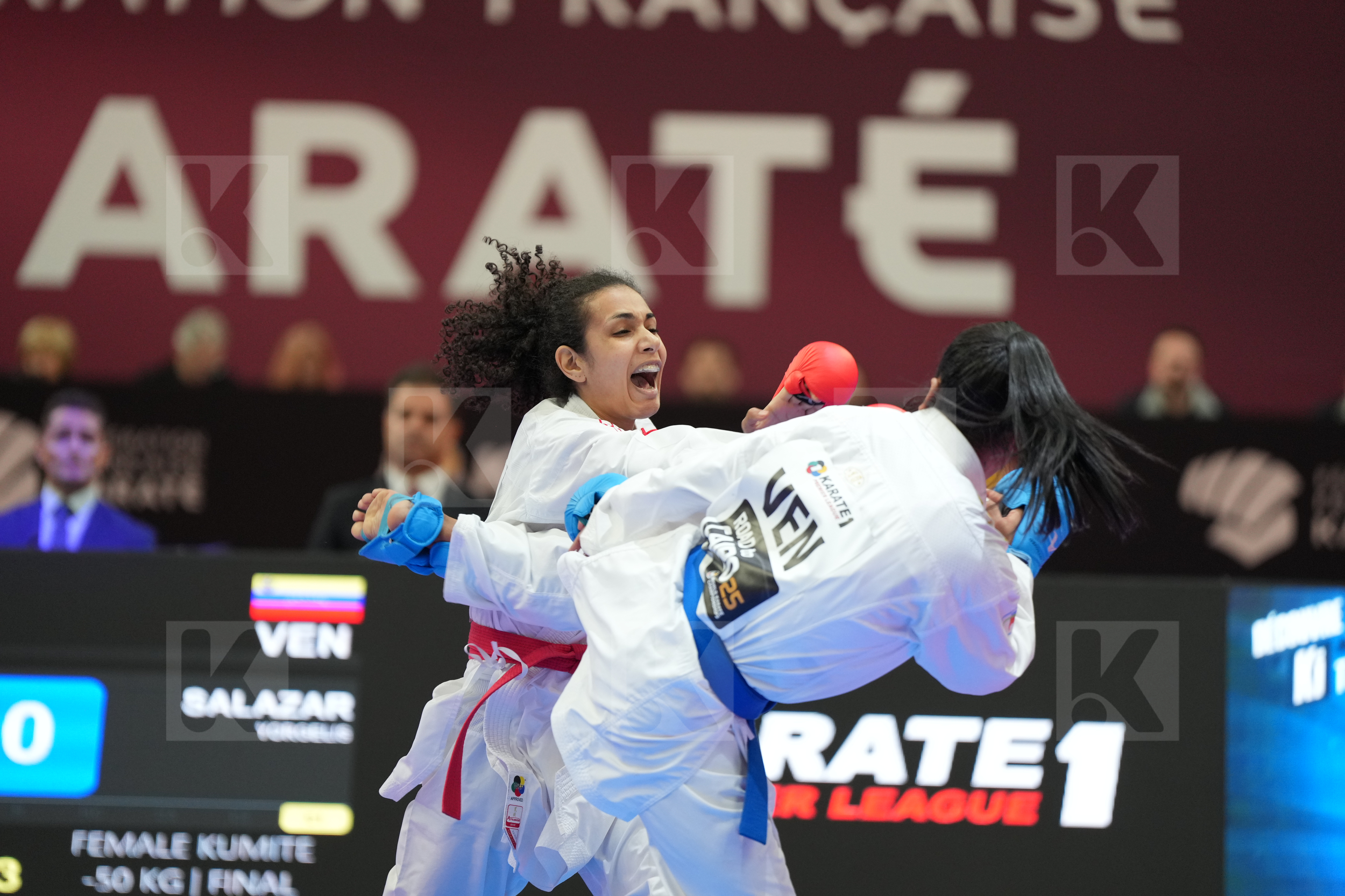 SALAMA REEM AHMED (EGYPT) vs SALAZAR YORGELIS (VENEZUELA) in Female Kumite -50 Kg - Final bout