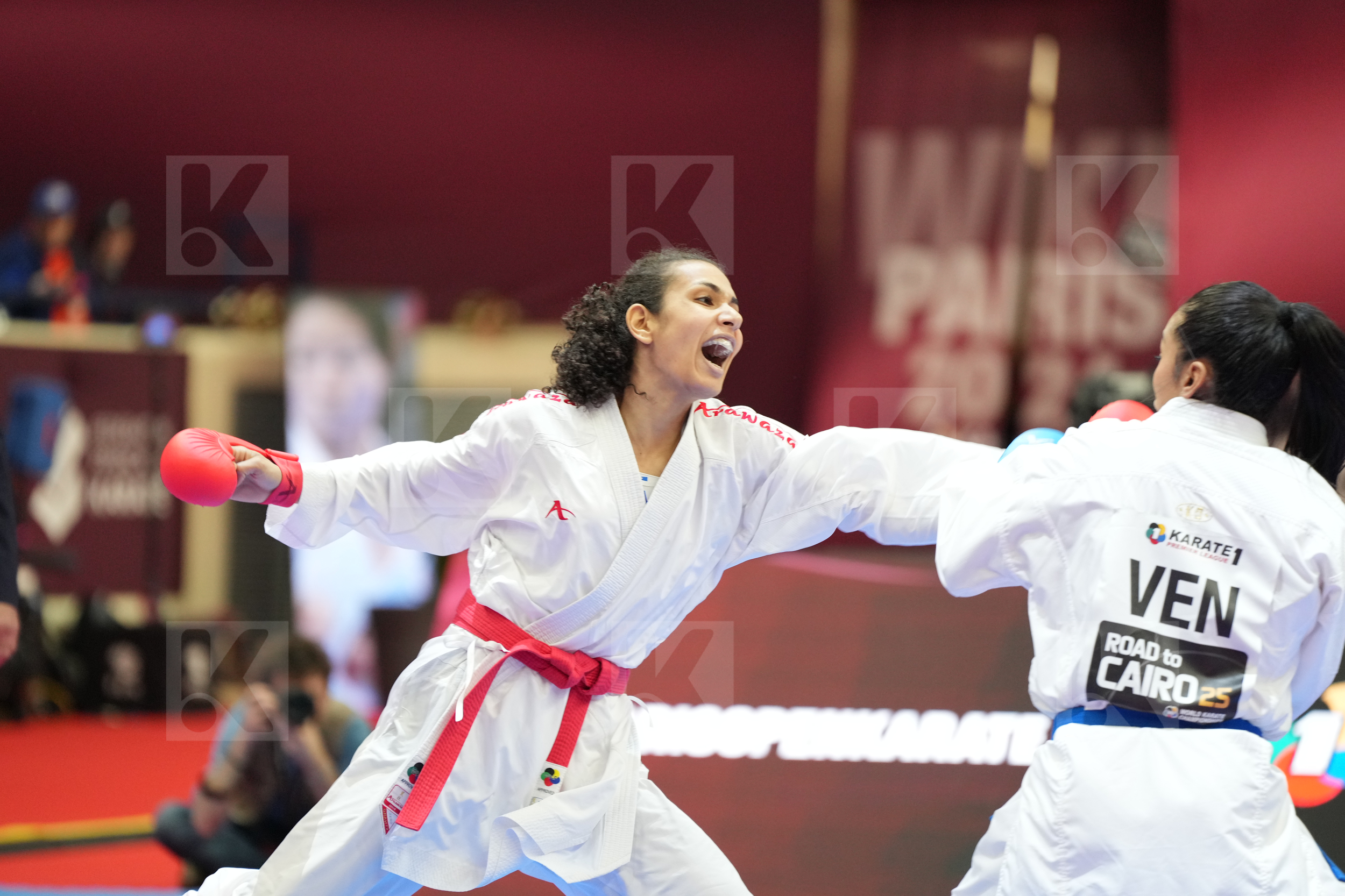SALAMA REEM AHMED (EGYPT) vs SALAZAR YORGELIS (VENEZUELA) in Female Kumite -50 Kg - Final bout