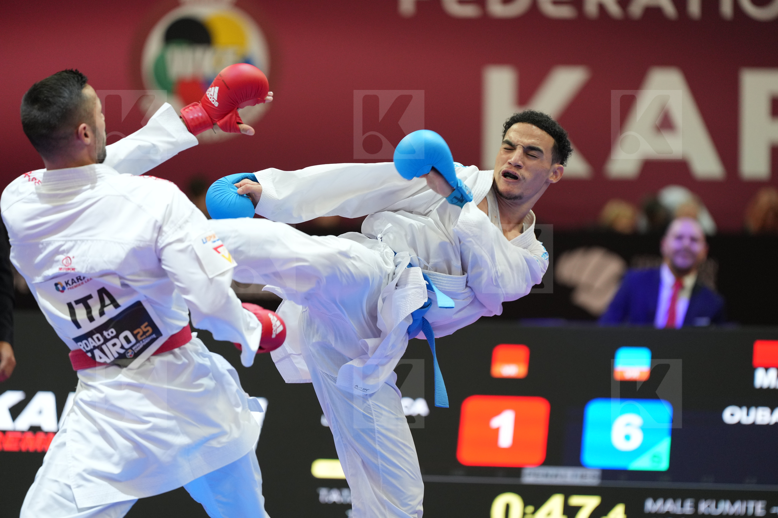 MARESCA LUCA (ITALY) vs OUBAYA SAID (MOROCCO) in Male Kumite -67 Kg - Final bout