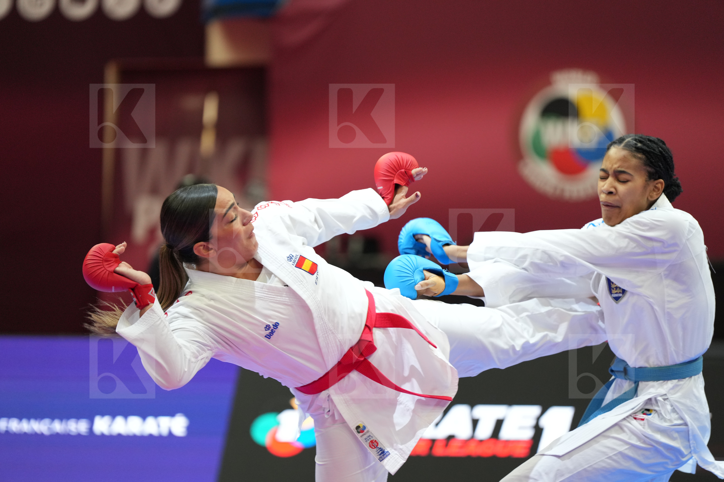 TORRES GARCIA MARIA (SPAIN) vs WALTERS ROCHELLE (ENGLAND) in Female Kumite 68+ Kg - Final bout