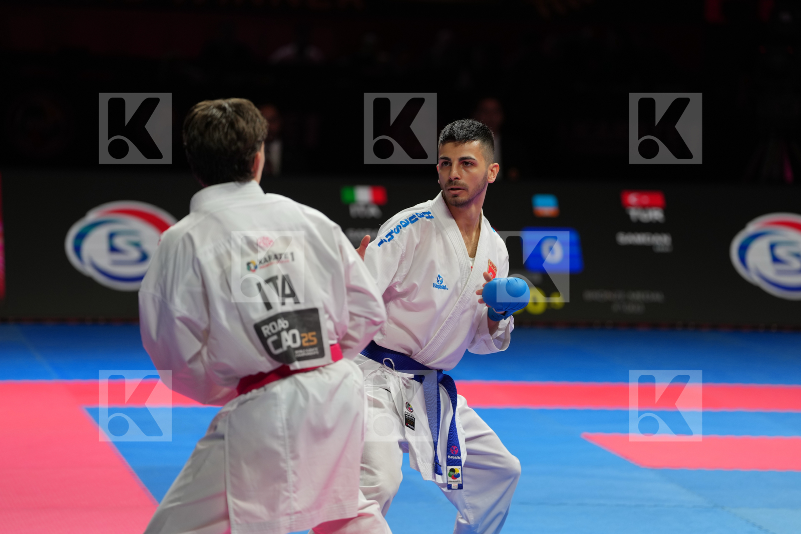 SABATINO CHRISTIAN (ITALY) vs SAMDAN ERAY (TURKIYE) in Male Kumite -60 Kg - Bronze Bout