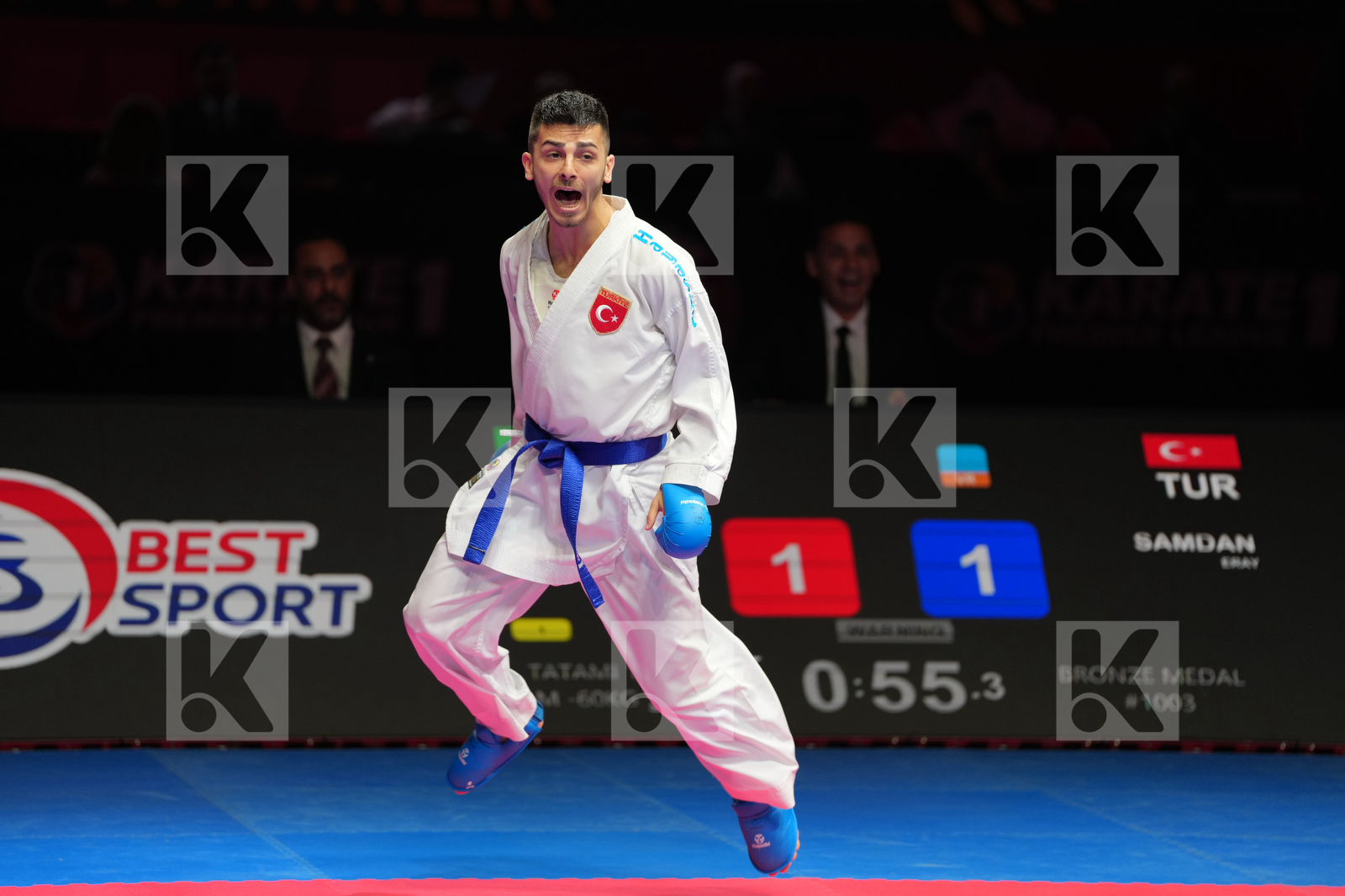SABATINO CHRISTIAN (ITALY) vs SAMDAN ERAY (TURKIYE) in Male Kumite -60 Kg - Bronze Bout