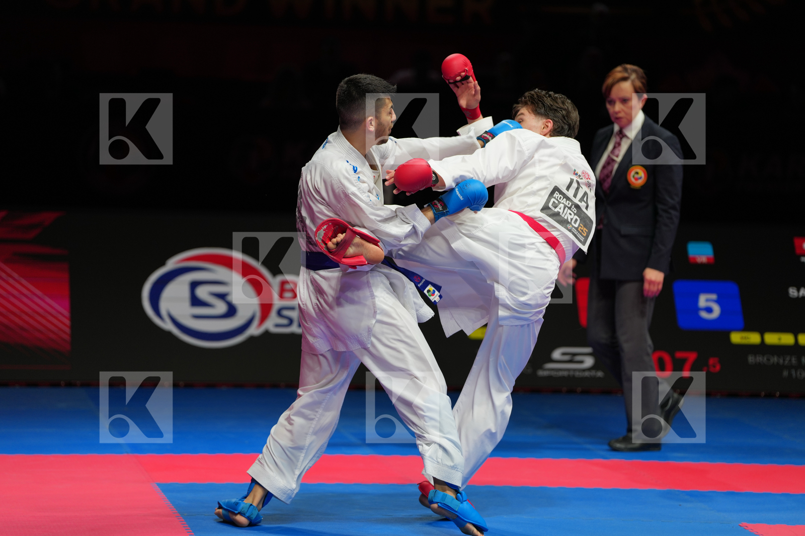 SABATINO CHRISTIAN (ITALY) vs SAMDAN ERAY (TURKIYE) in Male Kumite -60 Kg - Bronze Bout