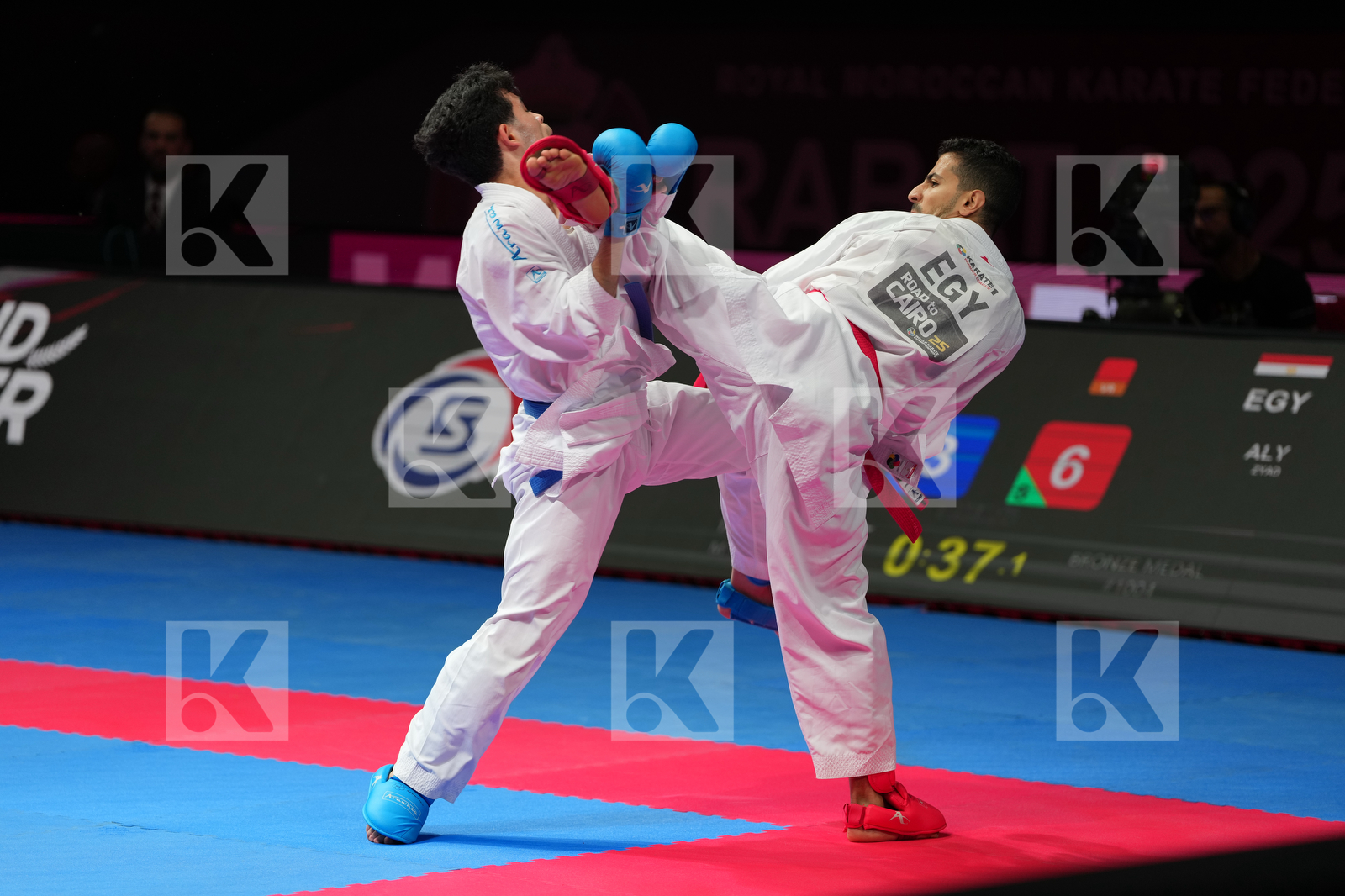 ALY ZYAD (EGYPT) vs  SAVADOV FARID (AZERBAIJAN) in Male Kumite -60 Kg - Bronze Bout