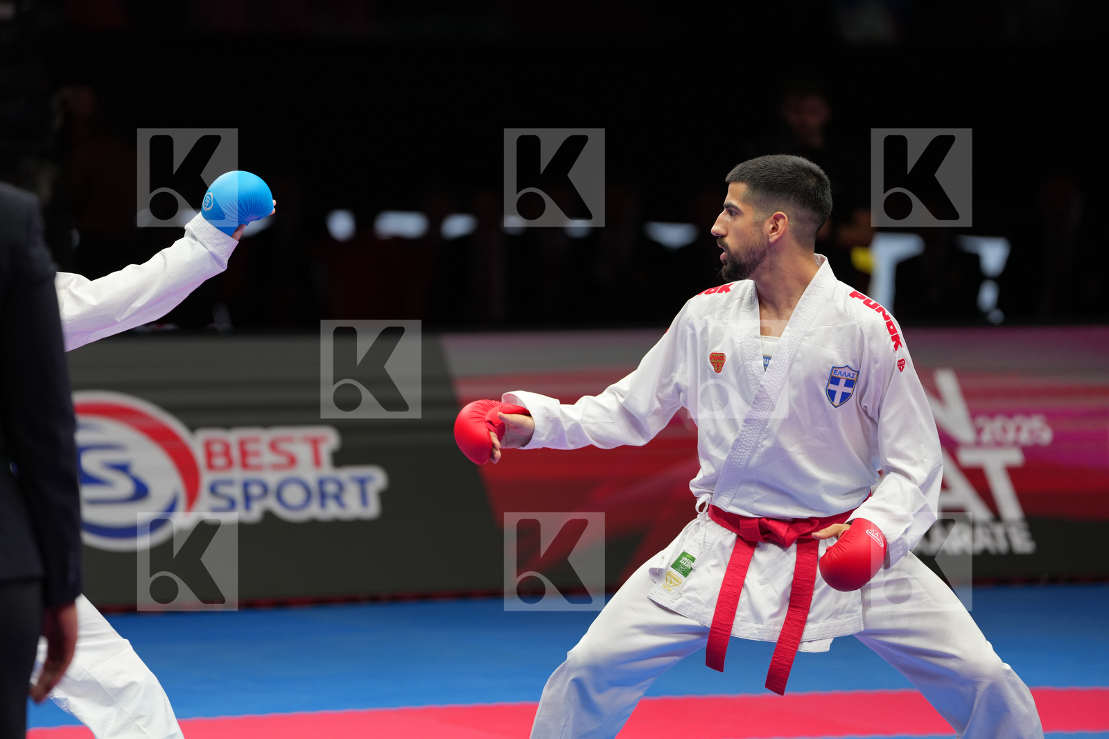 XENOS CHRISTOS-STEFANOS (GREECE) vs SORDIA TSOTNE (GEOGIA) in Male Kumite -60 Kg - Final Bout