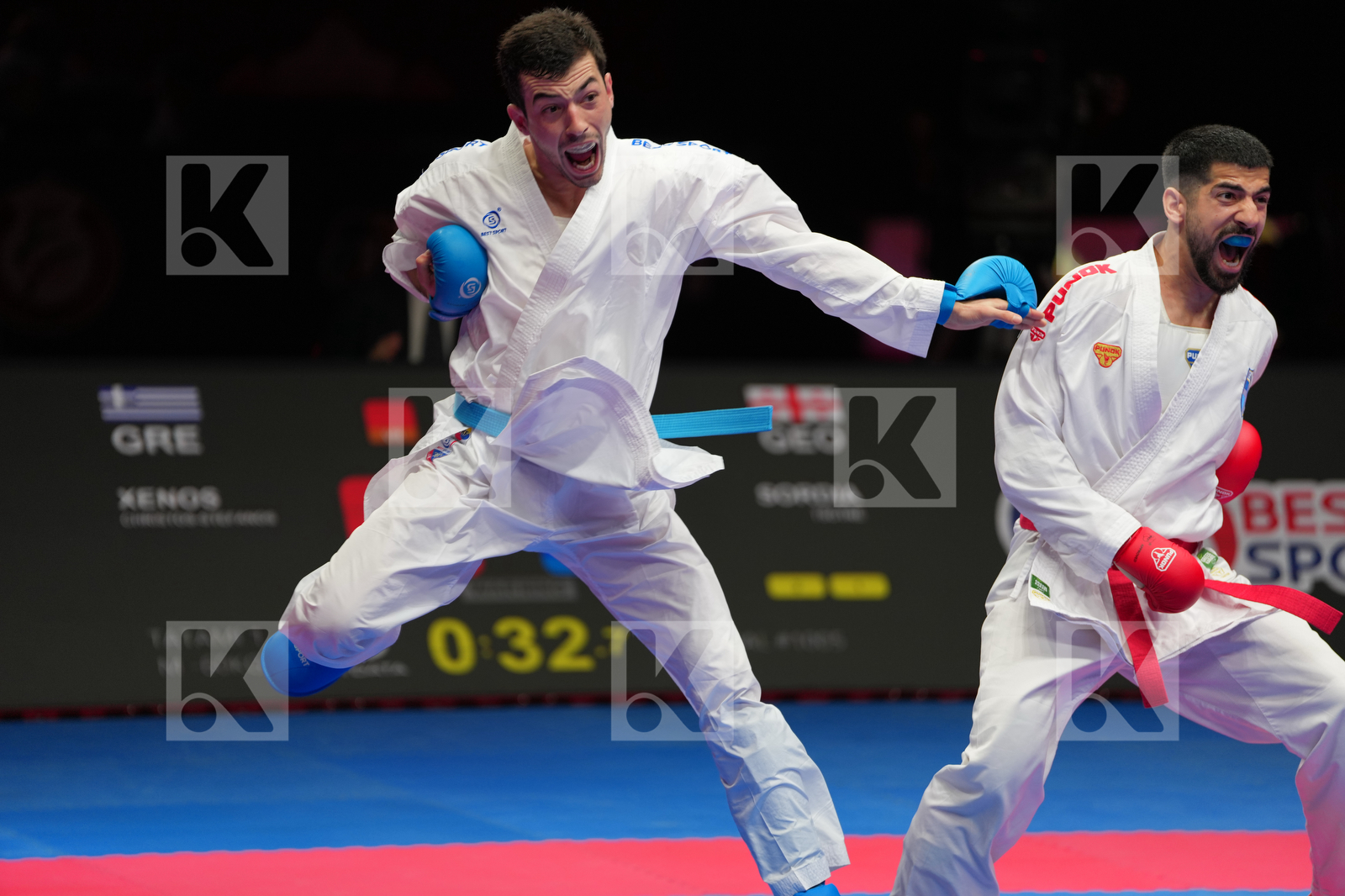 XENOS CHRISTOS-STEFANOS (GREECE) vs SORDIA TSOTNE (GEOGIA) in Male Kumite -60 Kg - Final Bout
