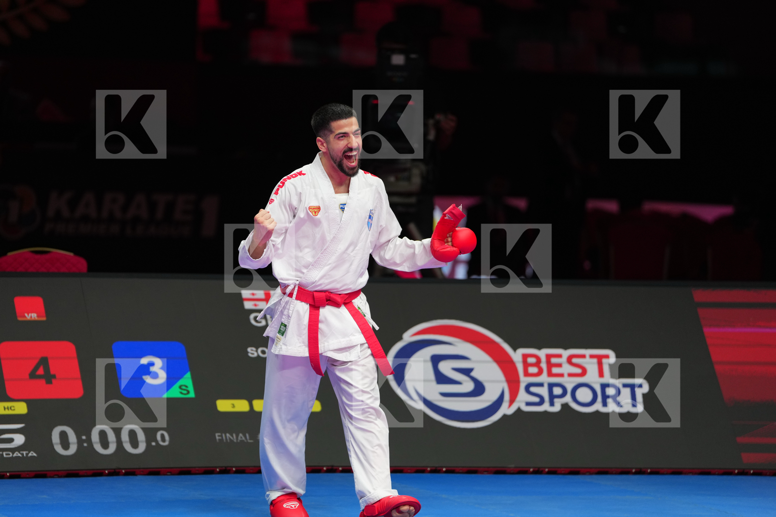 XENOS CHRISTOS-STEFANOS (GREECE) vs SORDIA TSOTNE (GEOGIA) in Male Kumite -60 Kg - Final Bout