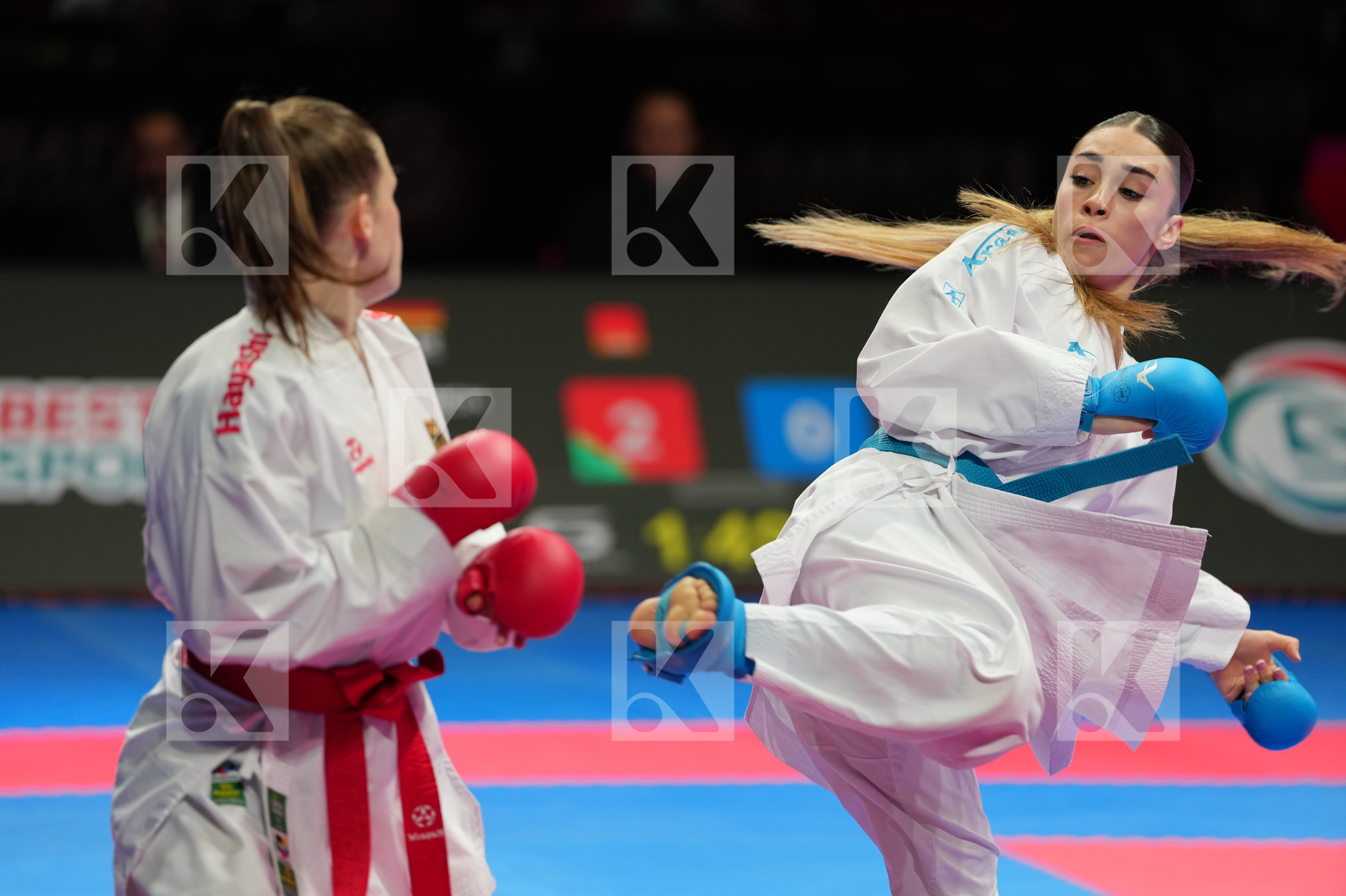 HUBRICH SHARA (GERMANY) vs  BIFULCO ASIA (ITALY) in Female Kumite -50 Kg - Bronze Bout