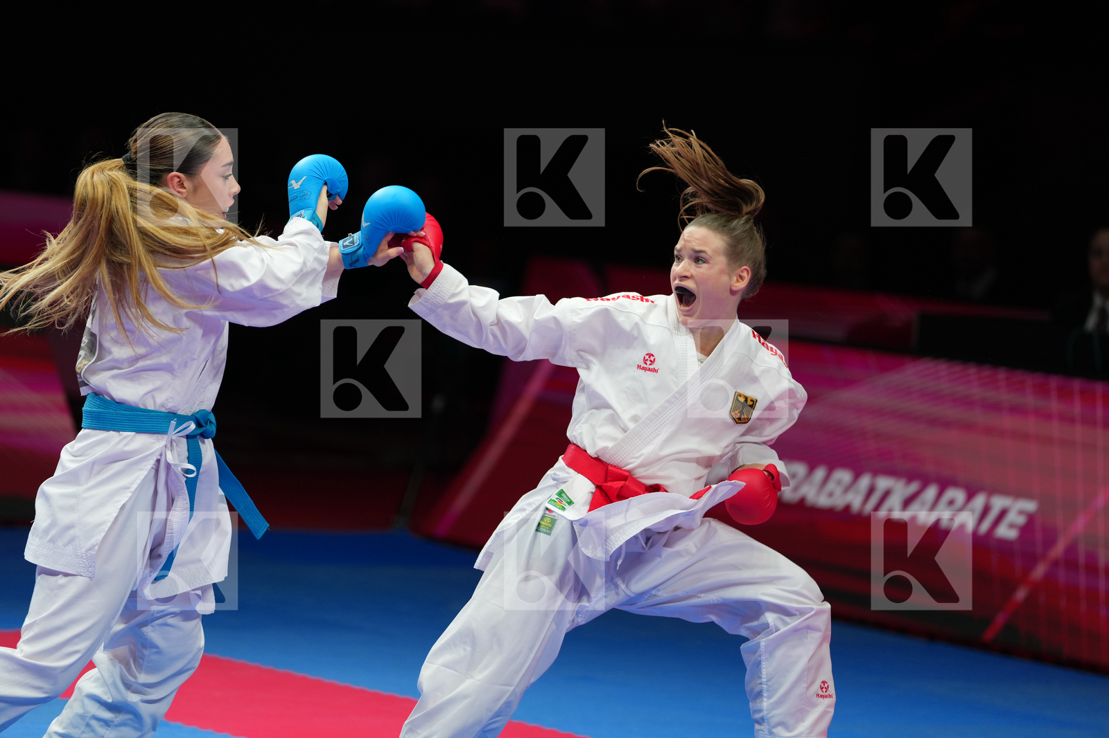 HUBRICH SHARA (GERMANY) vs  BIFULCO ASIA (ITALY) in Female Kumite -50 Kg - Bronze Bout