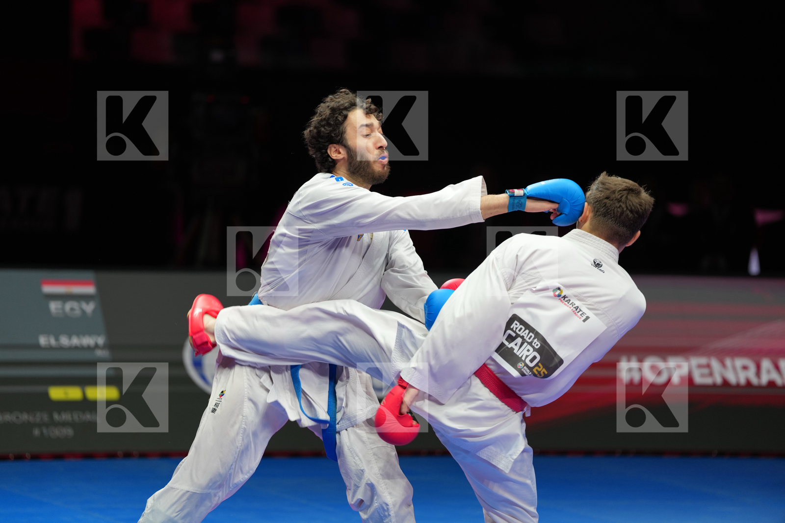 MAMMADLI HUSEYN (AZERBAIJAN) vs ELSAWY ALI (EGYPT) in Male Kumite -67 Kg - Bronze Bout