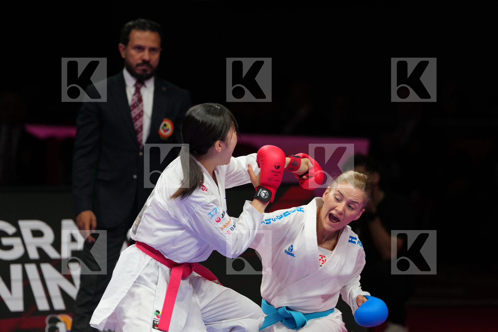 HARADA AKARI (JAPAN) vs YAKAN TUBA (TURKIYE) in Female Kumite -55 Kg - Bronze Bout