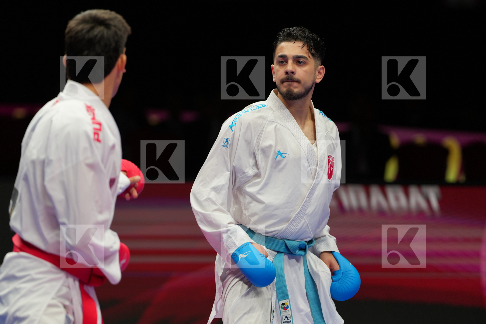 SULEYMANOV RASHID (AZERBAIJAN) vs YURUR OMER_FARUK (TURKIYE) in Male Kumite -75 Kg - Bronze Bout
