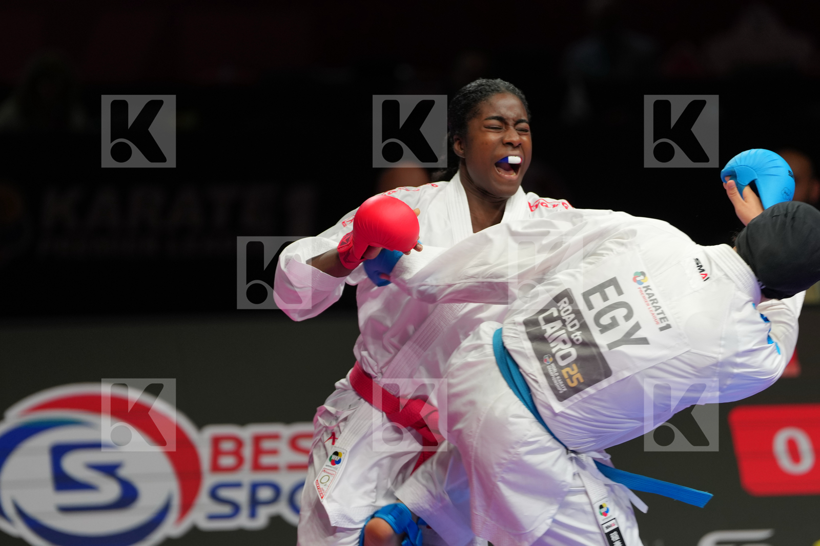 SOMBE TRICYA (FRANCE) vs TOLBA RAHMA (EGYPT) in Female Kumite -61 Kg - Bronze Bout