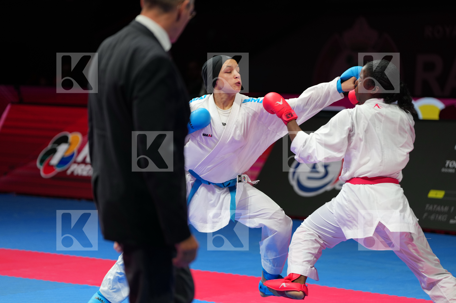 SOMBE TRICYA (FRANCE) vs TOLBA RAHMA (EGYPT) in Female Kumite -61 Kg - Bronze Bout