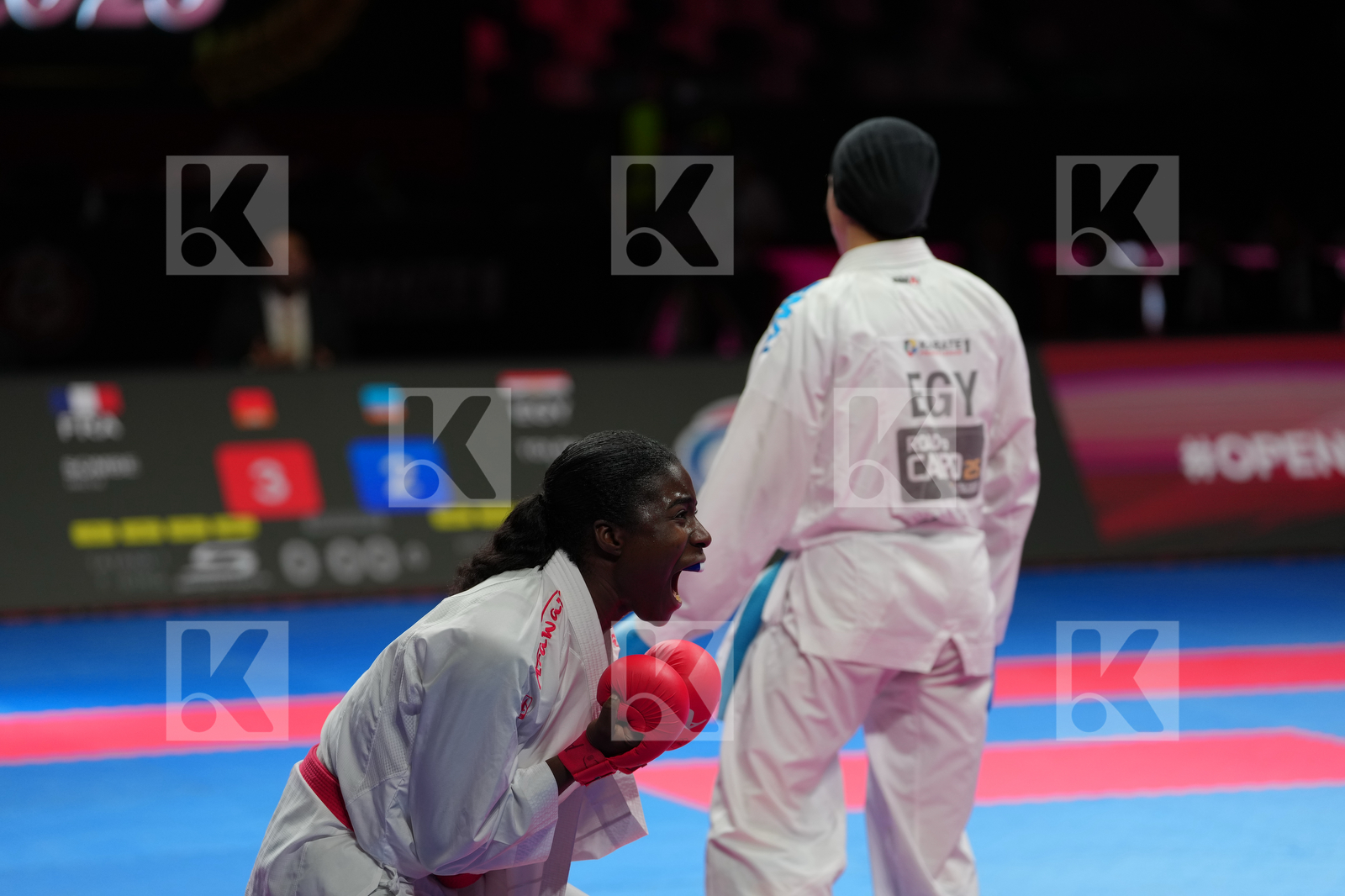 SOMBE TRICYA (FRANCE) vs TOLBA RAHMA (EGYPT) in Female Kumite -61 Kg - Bronze Bout